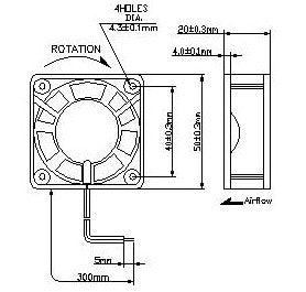 High Performance 50x50x20mm Ball Bearing Cooling Fan with 3-Pin Connector - DF125020BH 3 - Perfect for PC Cooling, Electronics, and DIY Projects