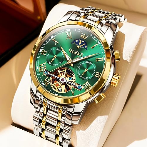 6617: two tone strap & green dial