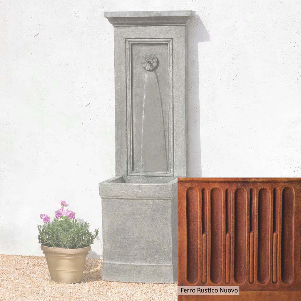Campania International Auberge Wall Fountain - Outdoor Garden Water Feature for Patio, Yard & Landscape Decor | Relaxing Waterfall Sounds for Backyard Oasis