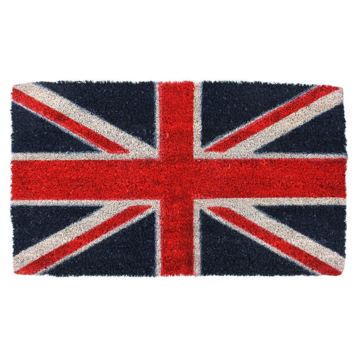 Union Jack British Flag Doormat - Non-Slip Welcome Mat for Front Door, Porch, Patio - UK Themed Home Decor for Indoor & Outdoor Use