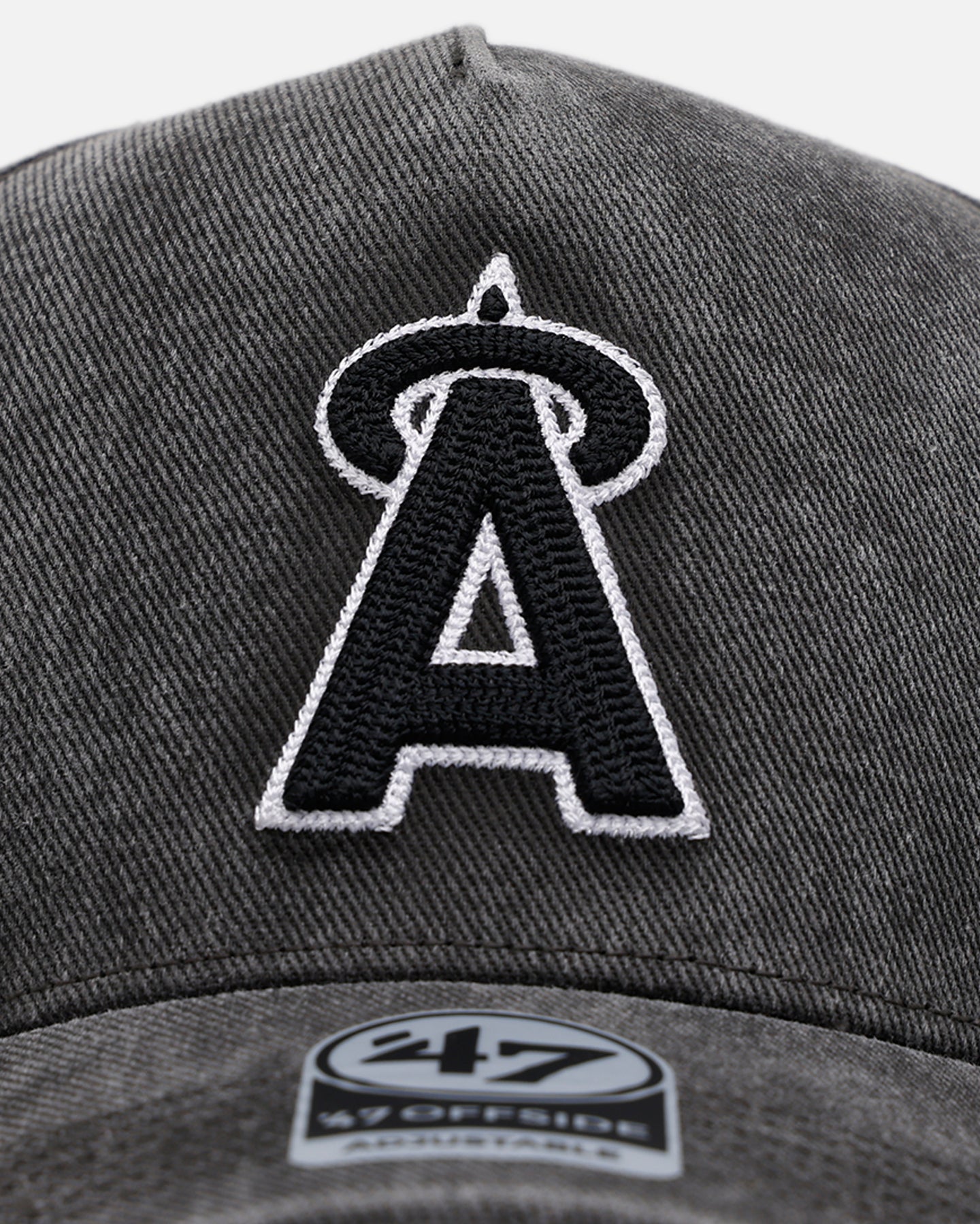 47 Brand Los Angeles Angels 'Washed Black' Snapback Hat - Adjustable MLB Baseball Cap for Men & Women - Perfect for Games, Casual Wear & Sports Fans