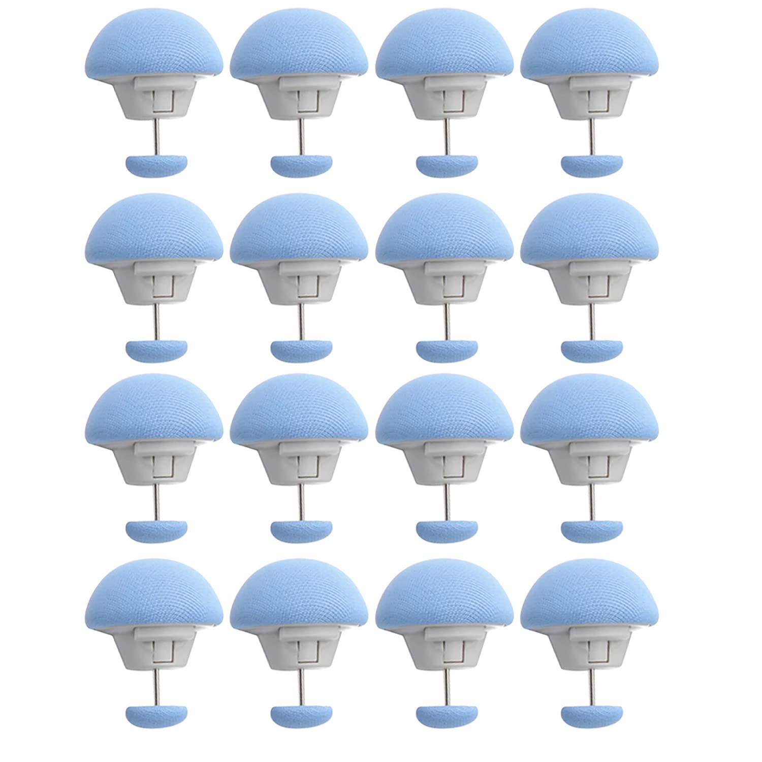 16-Piece Duvet Clip Set - Non-Slip Quilt Fasteners with Buttons | Secure Duvet Cover & Comforter | Perfect for Bedroom, Guest Room & Hotel Use (Blue)
