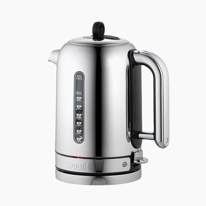 Dualit Classic 1.7L Stainless Steel Electric Kettle - Fast Boiling, Auto Shut-Off - Perfect for Home, Office & Tea Lovers