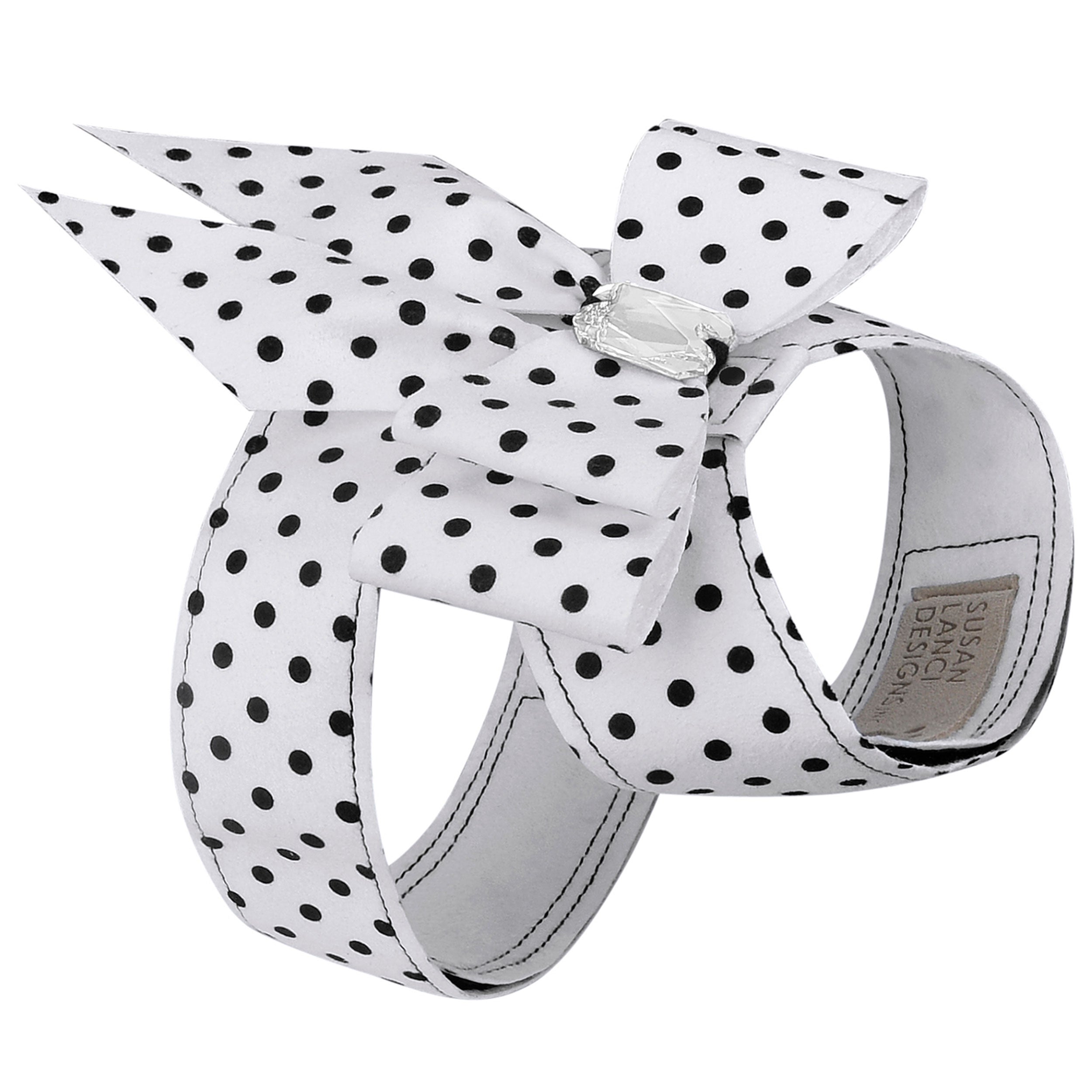 Polka Dot Double Tail Dog Harness - Adjustable Pet Harness for Small Dogs, Puppies & Cats - Soft & Comfortable for Daily Walks, Training & Outdoor Adventures