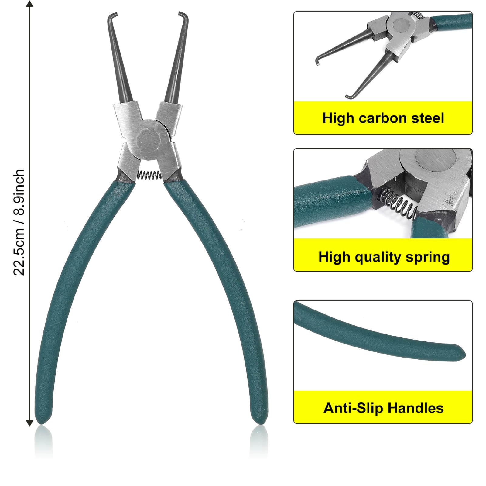 Gasgimos 2-Pack 9 Inch Electrical Disconnect Pliers - Fuel Filter Caliper & Hose Removal Tool for Automotive Repair | Car Maintenance Essential | Perfect for Fuel Line, Petrol Clip & Pipe Disconnection