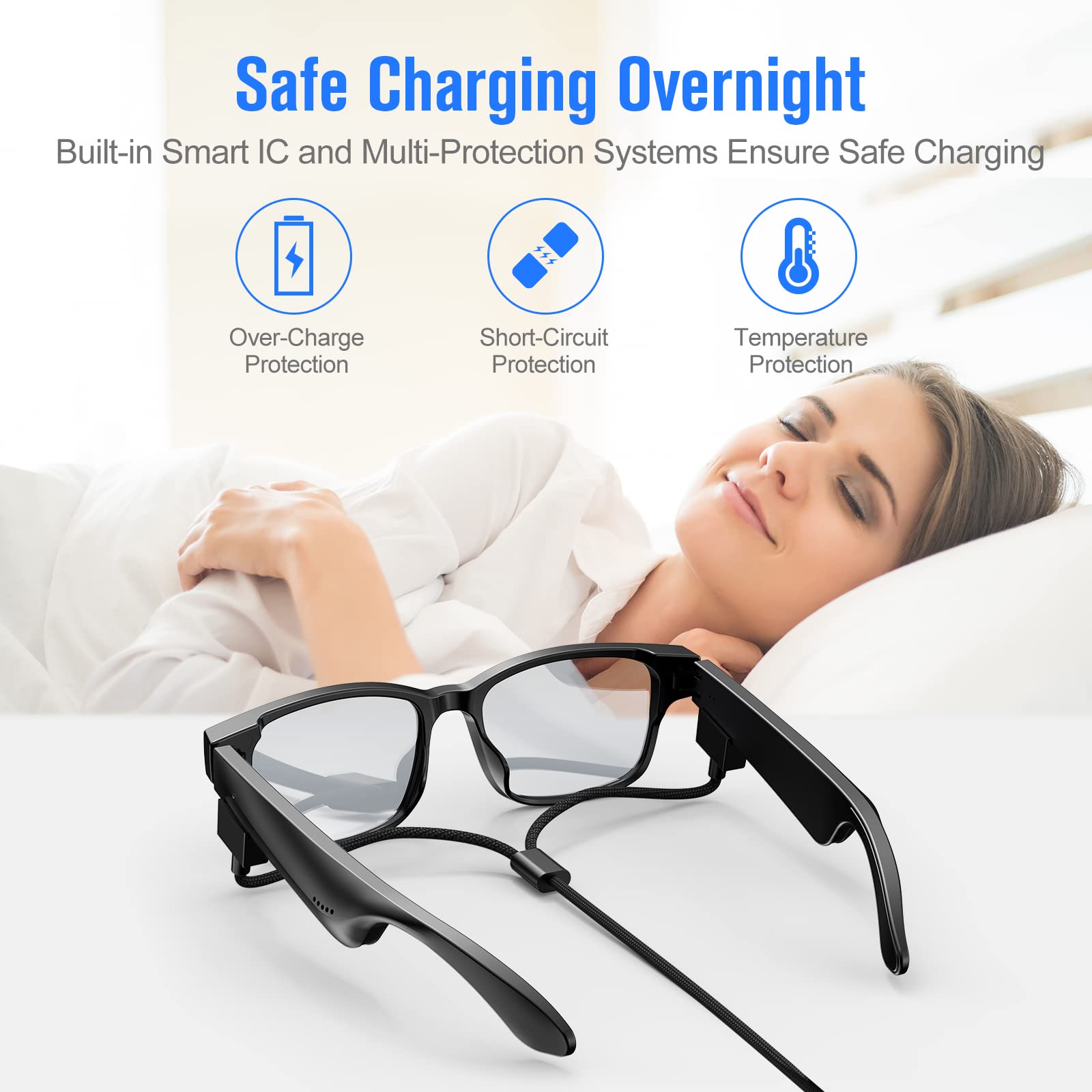 Original Title: Replacement Charger 5 Feet Cable Compatible with Razer Anzu Smart Glasses Frames   Optimized Title: Razer Anzu Smart Glasses Replacement Charger - 5FT USB Charging Cable - Fast Charging Compatible with Razer Anzu Frames - Perfect for Home, Office & Travel Use