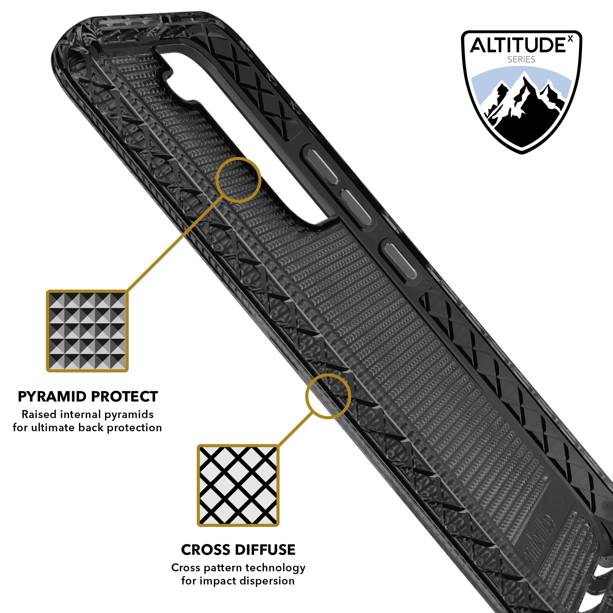 Altitude X Series Shockproof Case for Samsung Galaxy S22 5G - Slim Protective Phone Cover with Military-Grade Drop Protection (Matte Black) | Perfect for Outdoor Adventures, Work & Daily Use