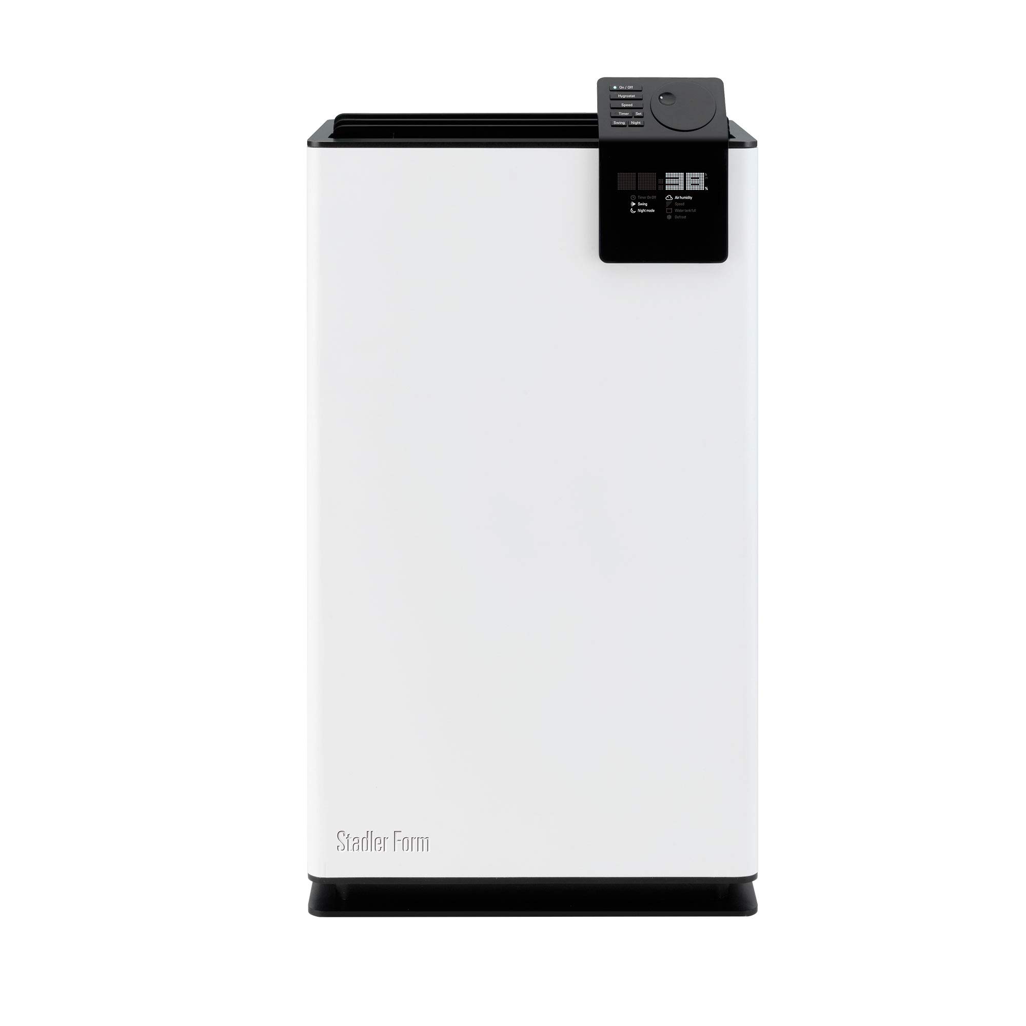 Stadler Form Albert Air Dehumidifier with 360° Rotation, Hygrostat & Timer, 3 Speed Settings, White - Perfect for Basements, Bedrooms & Small Spaces
