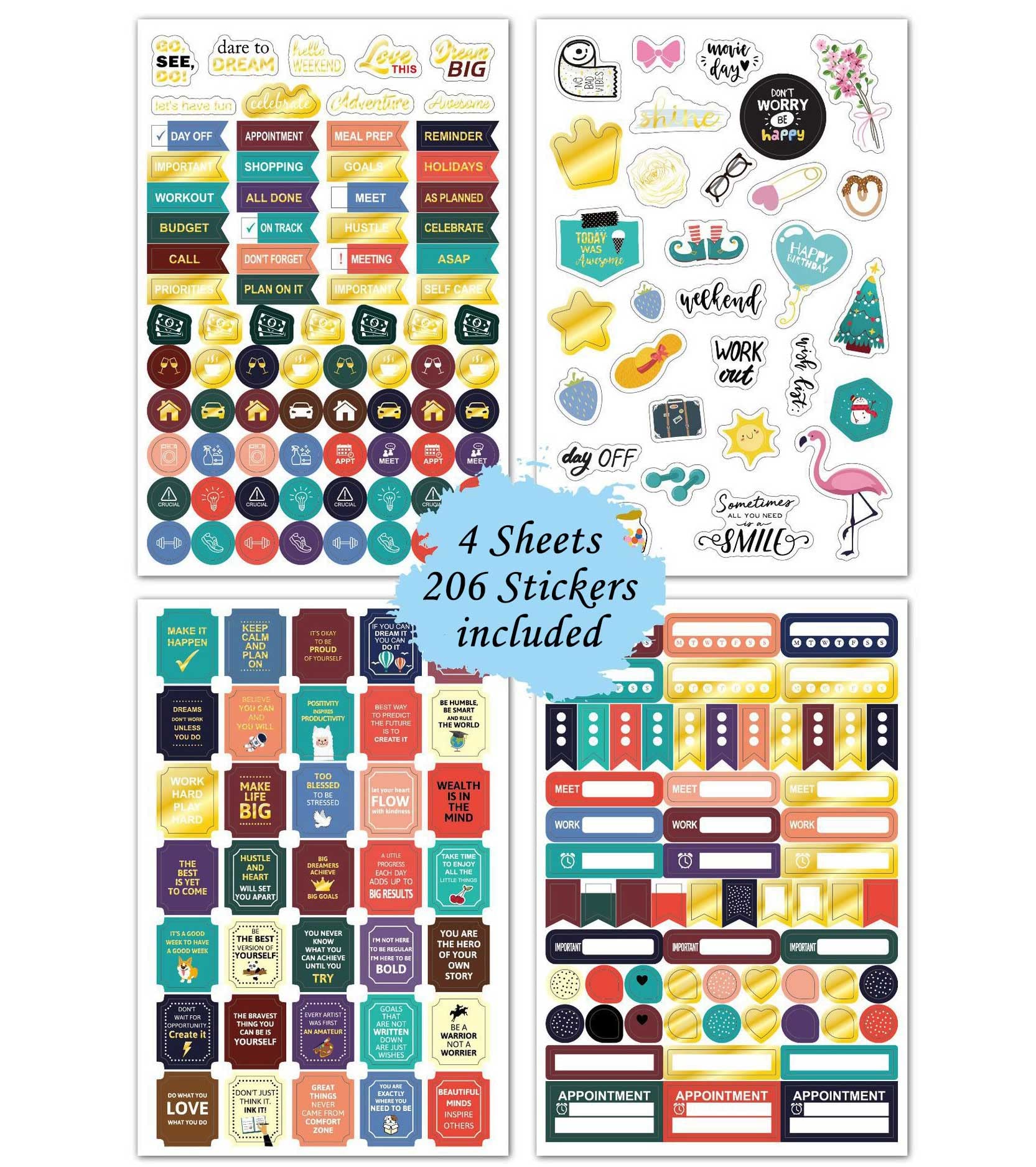 2025 Undated Daily Planner - A5 Monthly & Weekly Goal Setting Notebook for Teachers & Students - Black - Perfect for Classroom, Office & Personal Organization