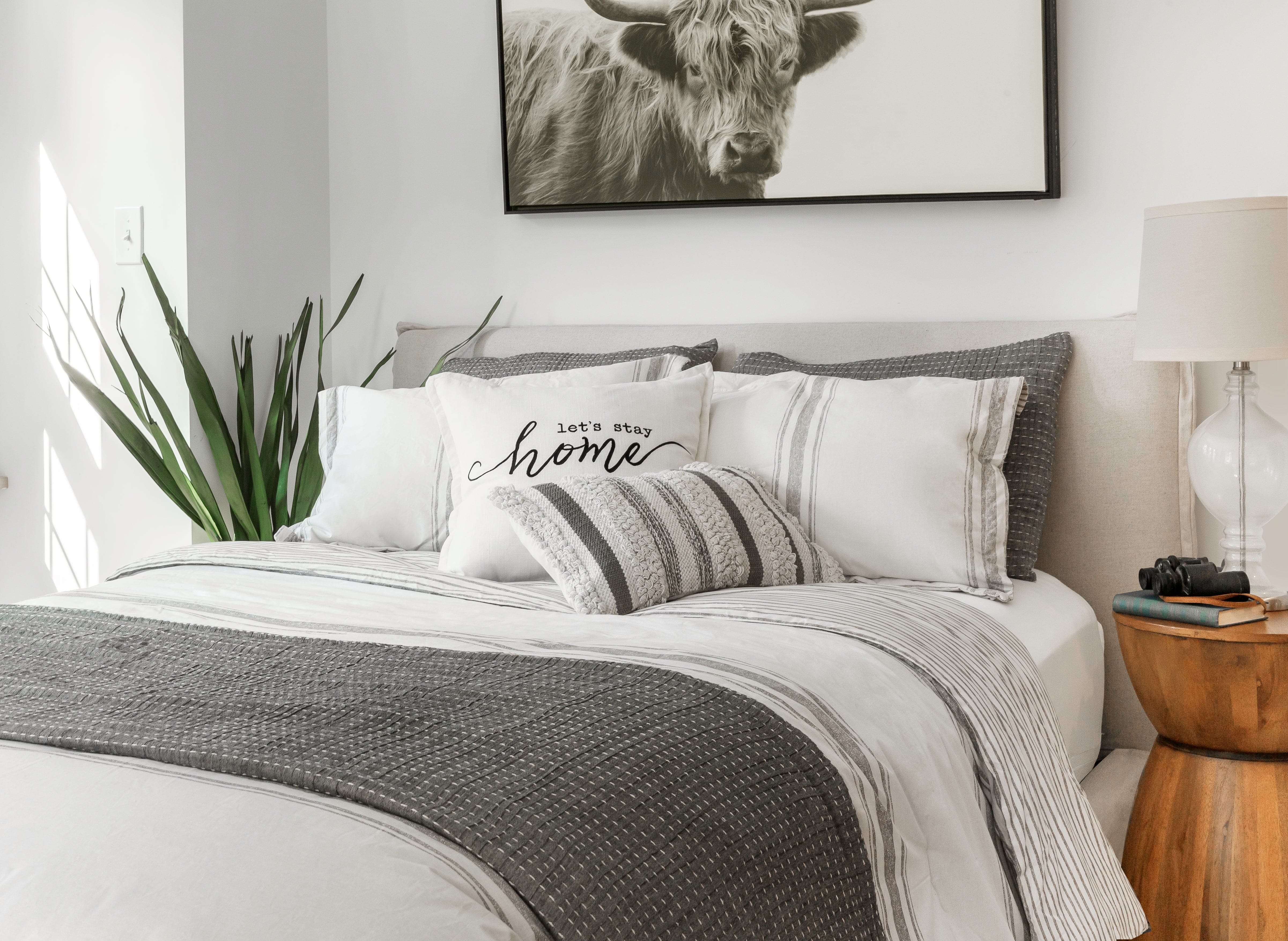 Bria Stripe Decorative Pillow Cover - Soft Cotton Cushion Case for Sofa, Bed & Home Decor - Perfect for Living Room, Bedroom & Cozy Spaces