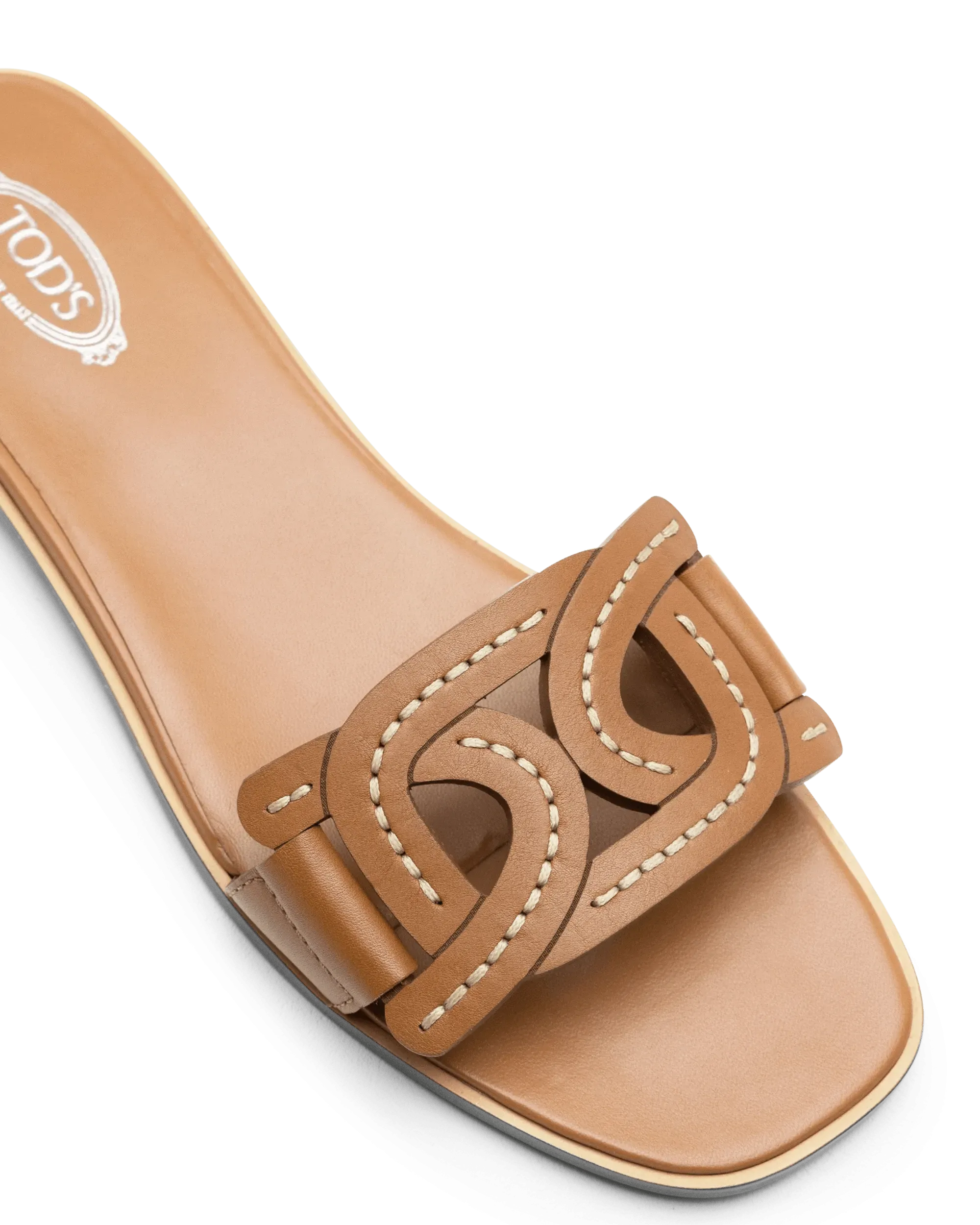 Women's Stylish Leather Chain Strap Sandals - Comfortable Summer Slide Sandals for Beach, Vacation & Casual Outfits