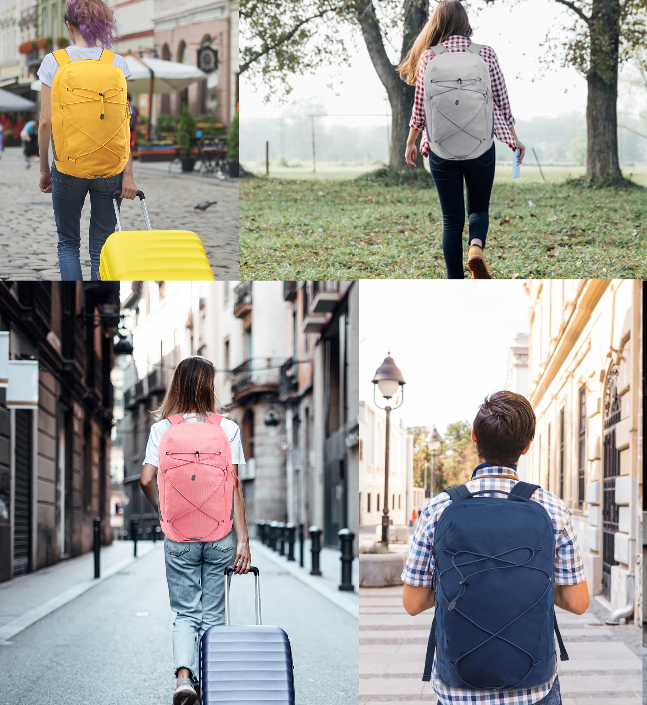 Waterproof Hiking Backpack for Men & Women - Travel, College & Sports (Yellow)