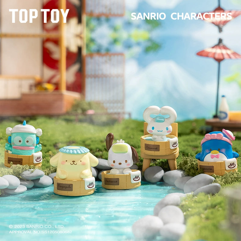 Sanrio Hello Kitty Hot Spring Onsen Themed Blind Bag Mystery Box - Cute Kawaii Collectible Figures for Kids, Gifts & Surprise Party Favors (Perfect for Birthday, Christmas & Anime Fans)