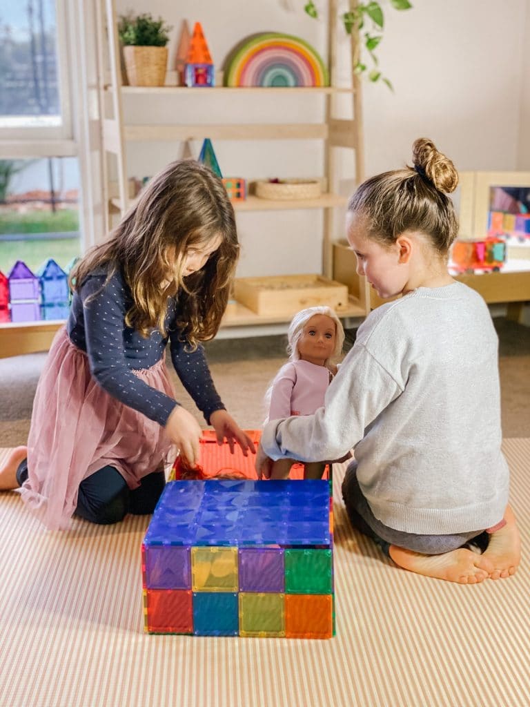 Connetix Magnetic Tiles - Rainbow Blue & Green Base Plates (2 Pack) | STEM Educational Toys for Kids | Perfect for Building, Learning & Creative Play