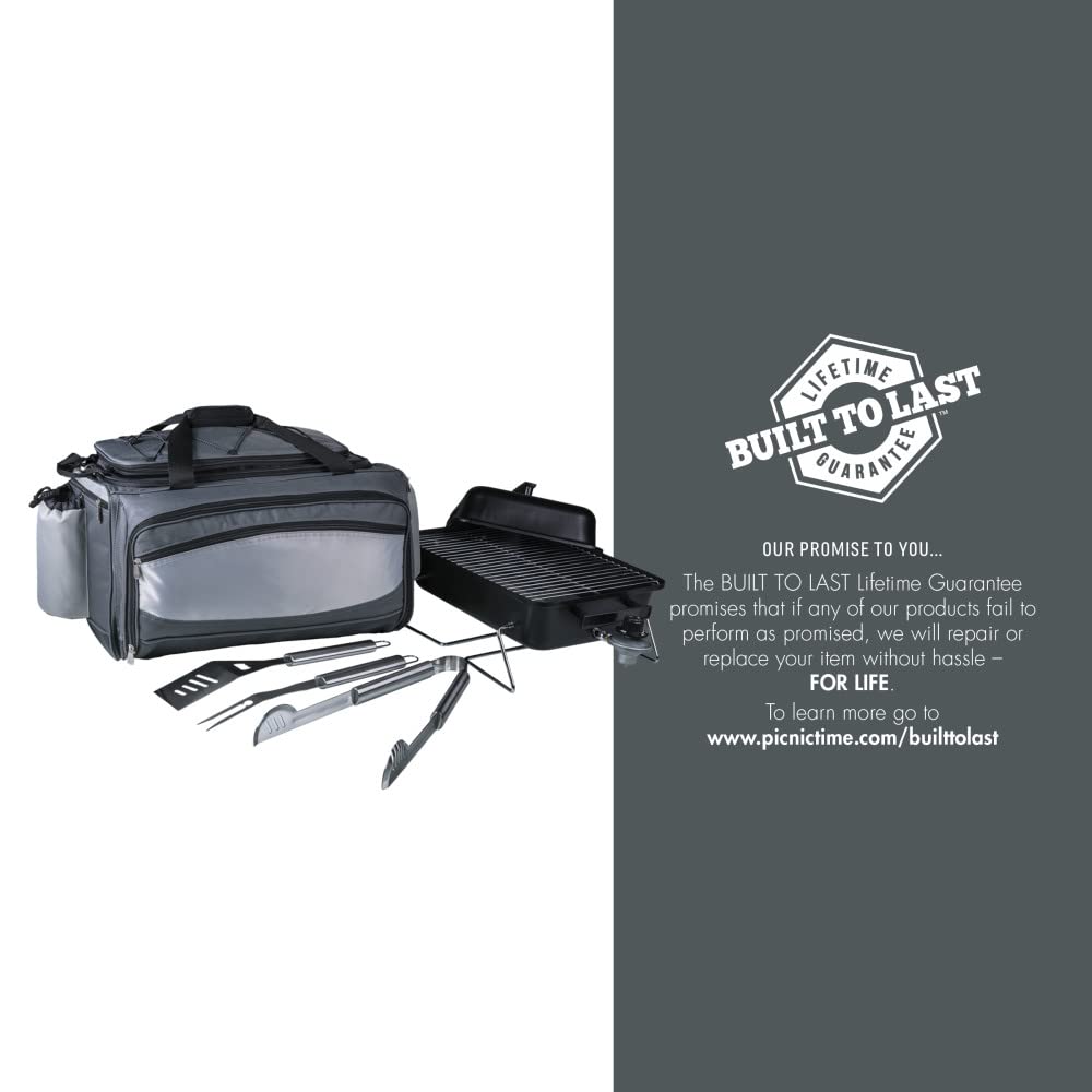 PICNIC TIME NCAA Vulcan Tailgating Cooler & Grill - Portable Outdoor Cooler with Built-in Grill for Camping, BBQs, Tailgating & Beach Parties