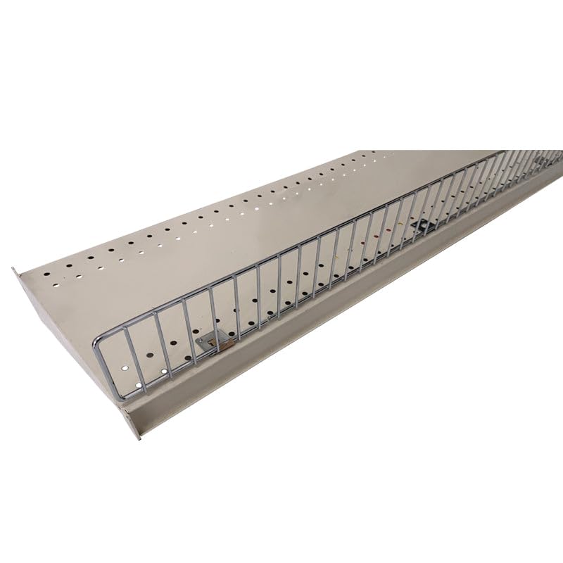 WISDOMFUR Retail Gondola Shelf Front Wire Fence Guard Rail - 10-Pack Chrome Display Enhancer (48
