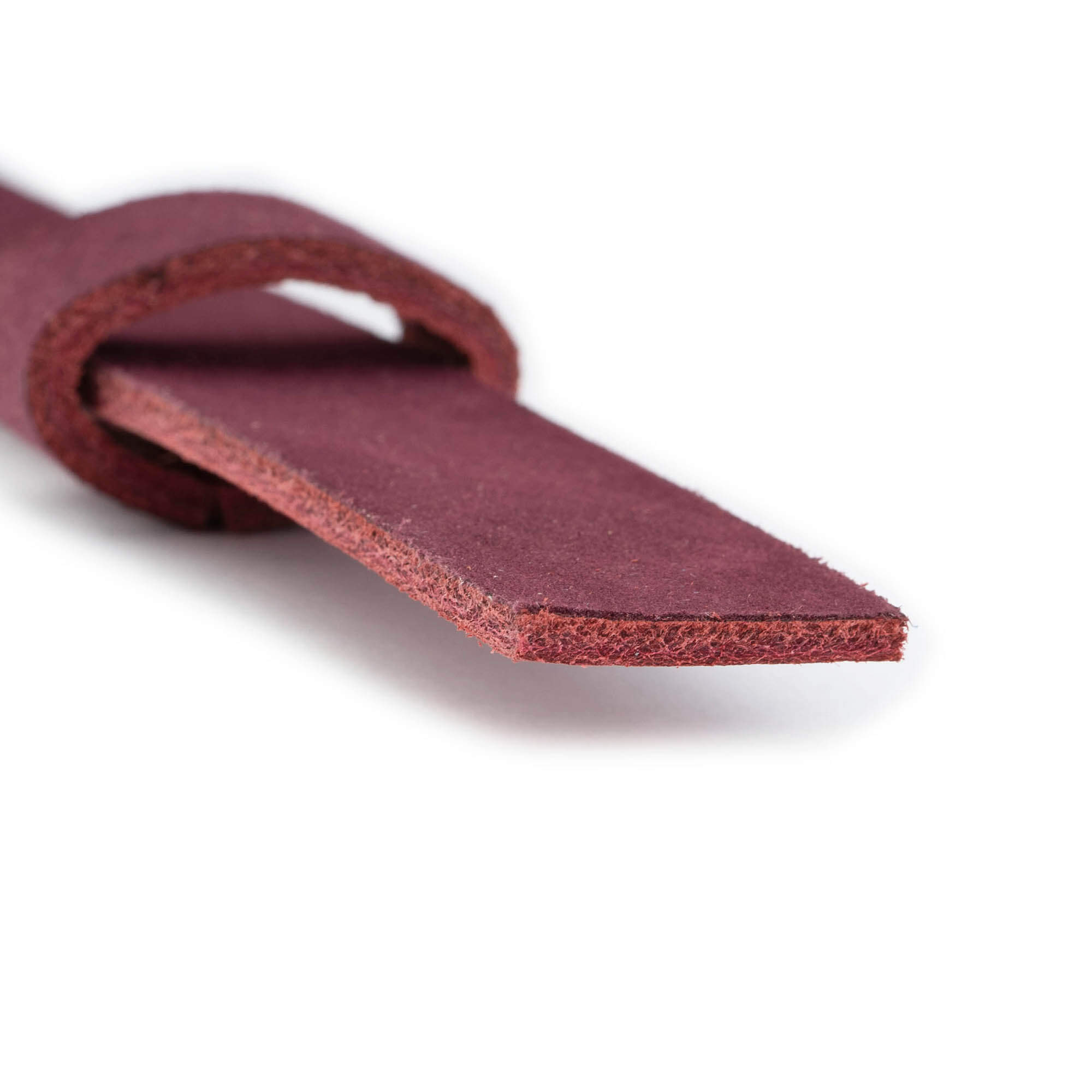 2.5 cm Soft Burgundy Leather Belt Strap Replacement for Ferragamo Buckles - Perfect for Dress Pants, Suits & Formal Occasions
