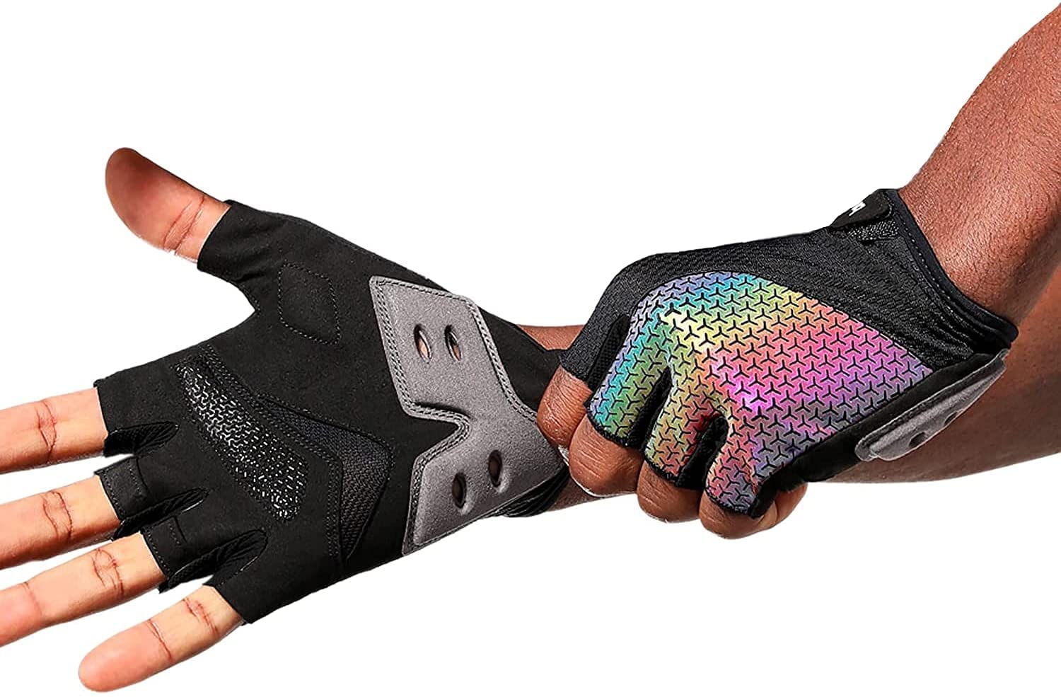 HYSENM Anti-Slip Half Finger Cycling Gloves for Men & Women - Padded Bike Gloves for Mountain & Road Biking - Perfect for Commuting, Training & Outdoor Adventures