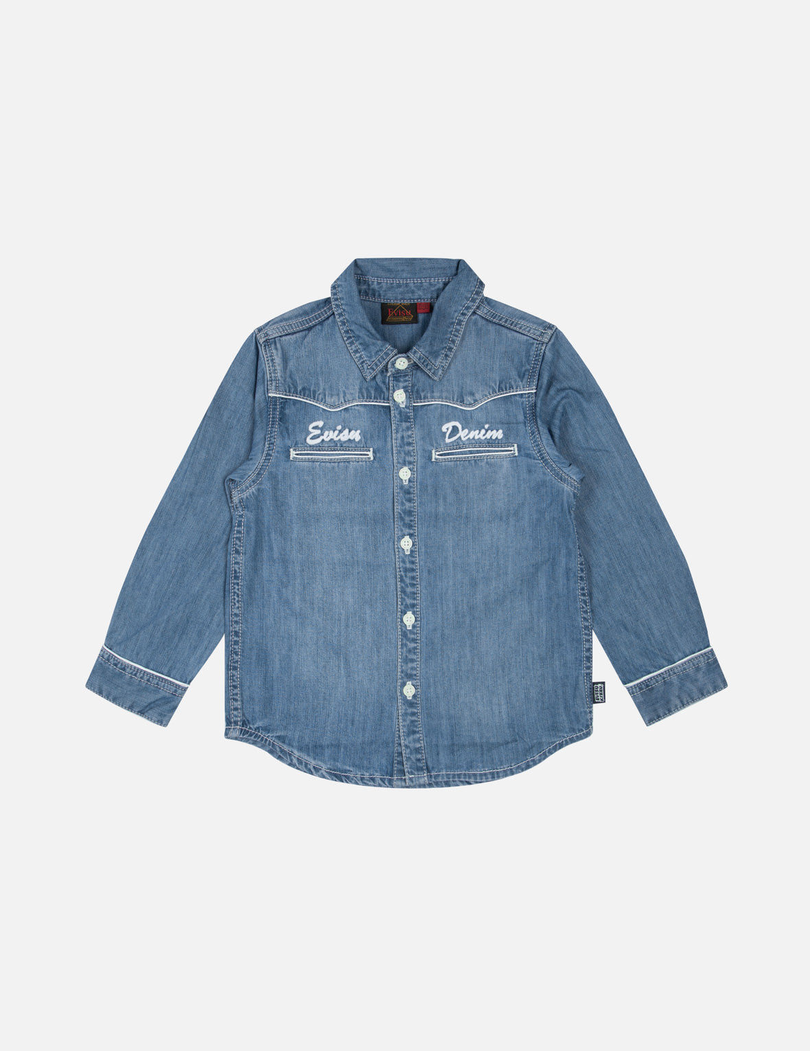 Spade Daruma Logo Print Regular Fit Denim Shirt Jacket for Men - Stylish Casual Wear for Street Fashion & Outdoor Activities