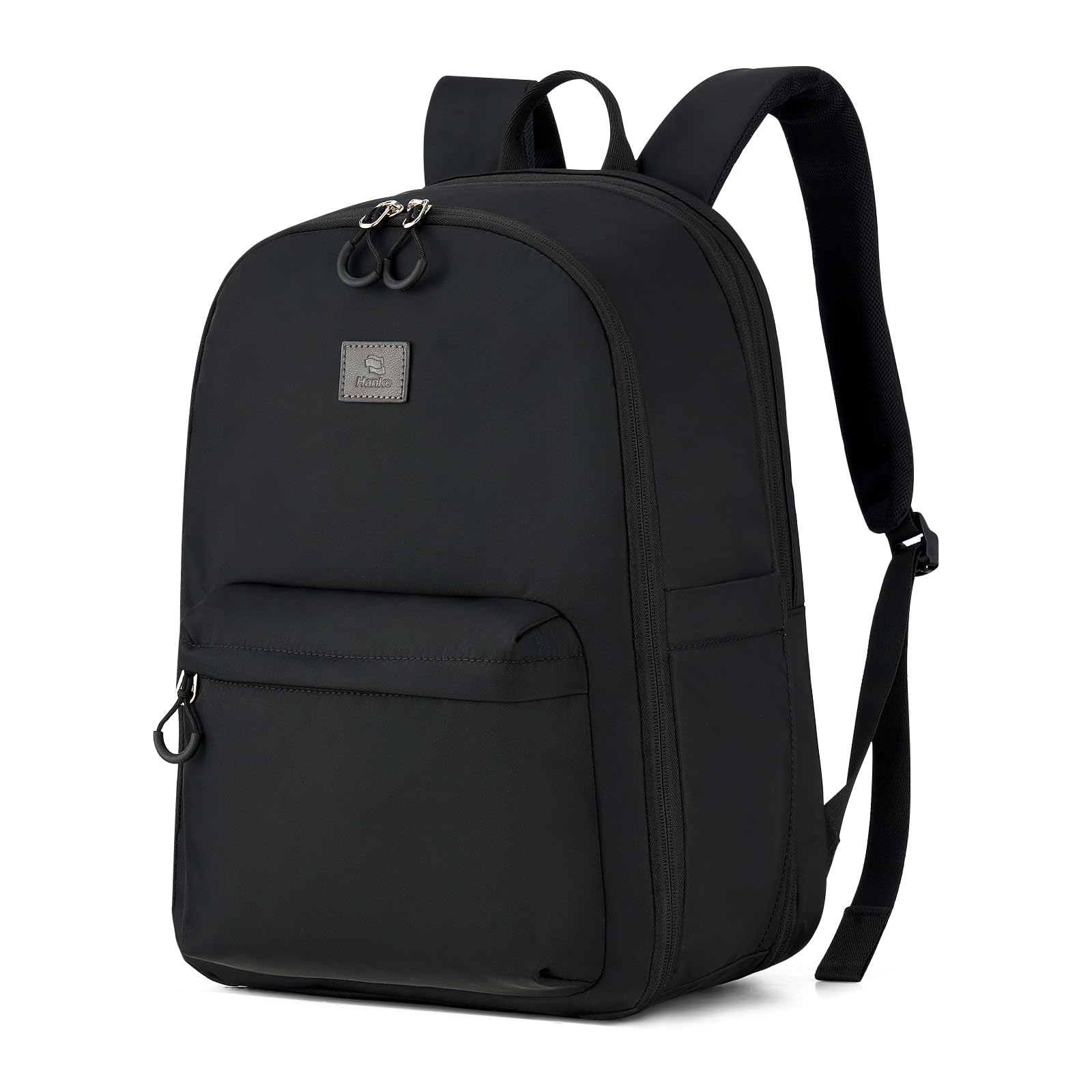 **Hanke 18 Inch Expandable Travel Backpack for Women & Men - Airline Approved Carry-On Backpack, Lightweight Daypack for Work, Casual & Travel (Black) - Perfect for Commuting, Business Trips & Weekend Getaways**