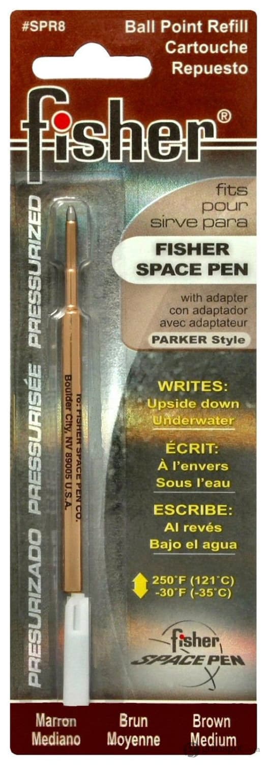 Fisher Space Ballpoint Pen Refill - Medium Point (Brown) - Smooth Writing Refill for Space Pens, Office, Travel & Outdoor Use