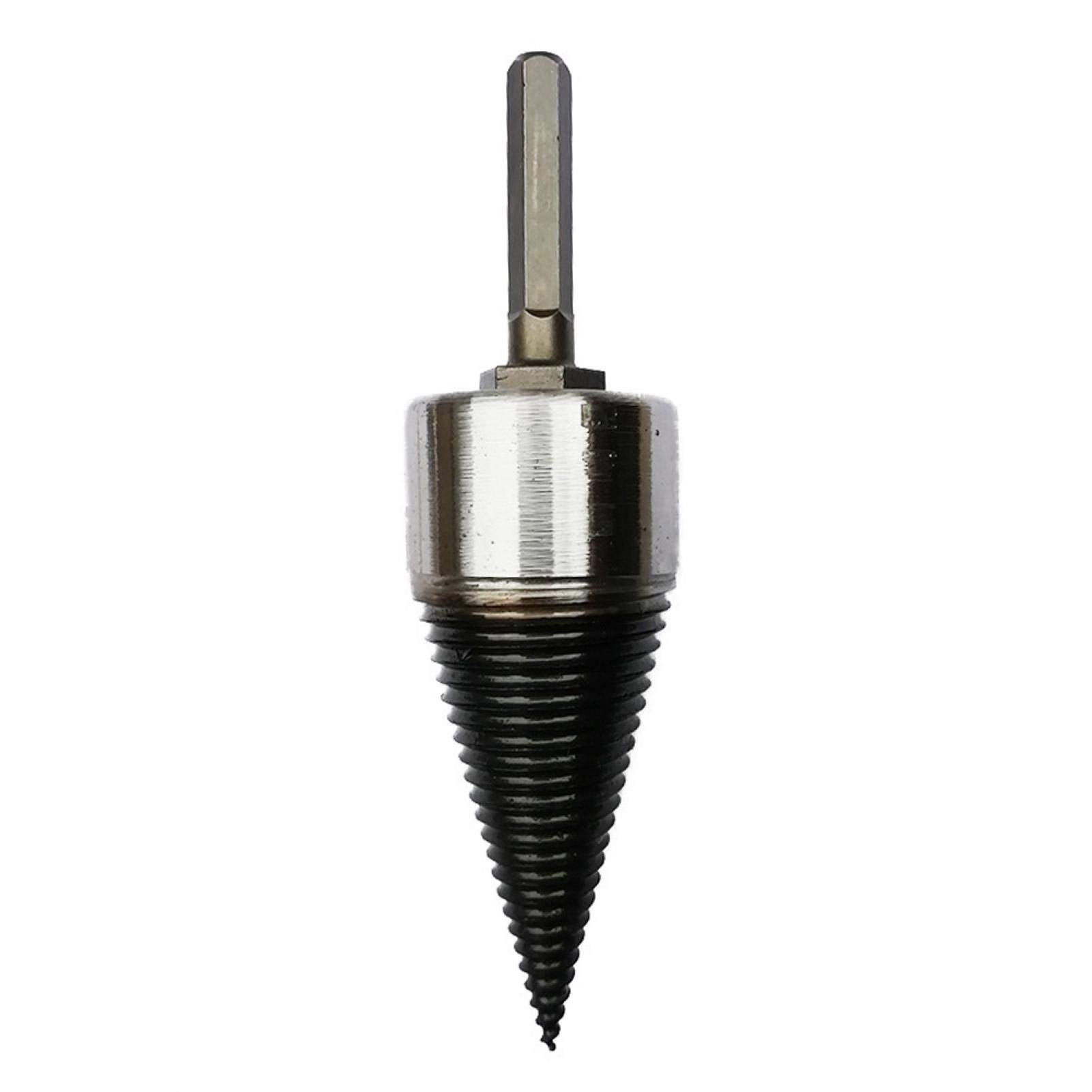 Parthan 32/42mm High-Speed Hex Shank Wood Splitting Drill Bit - Heavy Duty Carbon Steel Log Splitter for Firewood - Perfect for Camping, Fireplace & Wood Stove Use (42mm Size)