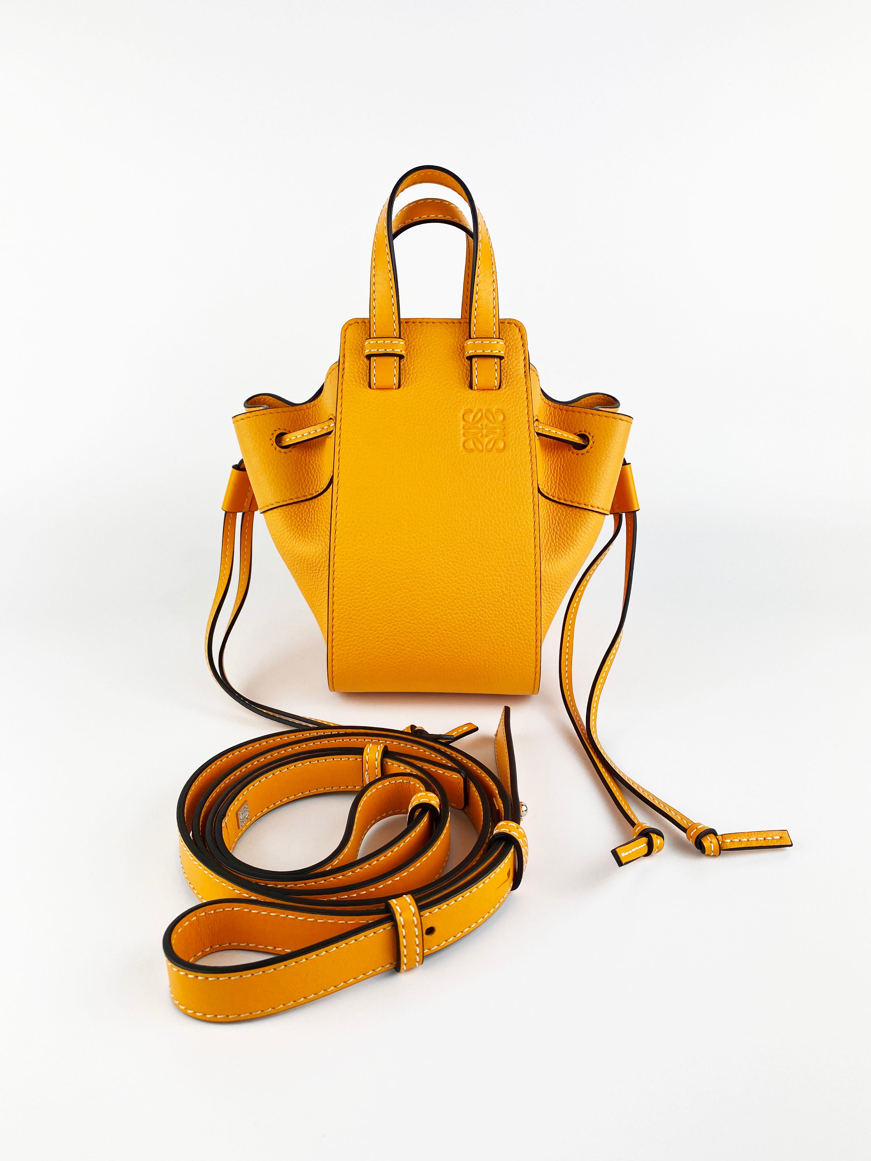 Loewe Orange Mini Hammock Bag - Stylish Crossbody Shoulder Bag for Women | Perfect for Travel, Shopping & Everyday Use