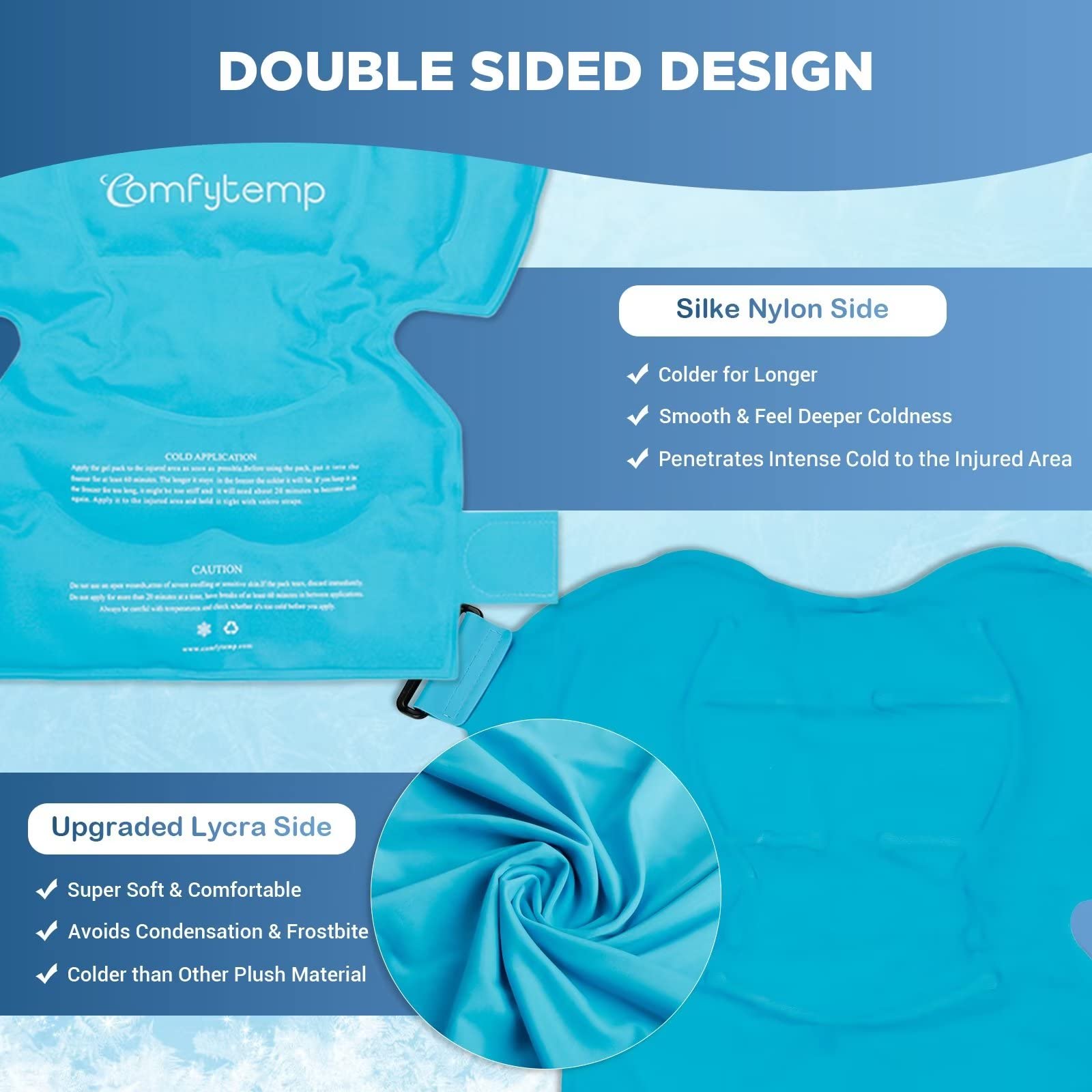 Comfytemp Reusable Shoulder Ice Pack Wrap for Hot & Cold Therapy - Large Gel Ice Pack for Rotator Cuff Injuries, Shoulder Pain Relief, Swelling, Bursitis & Post-Surgery Recovery - Perfect for Sports Injuries, Arthritis & Physical Therapy