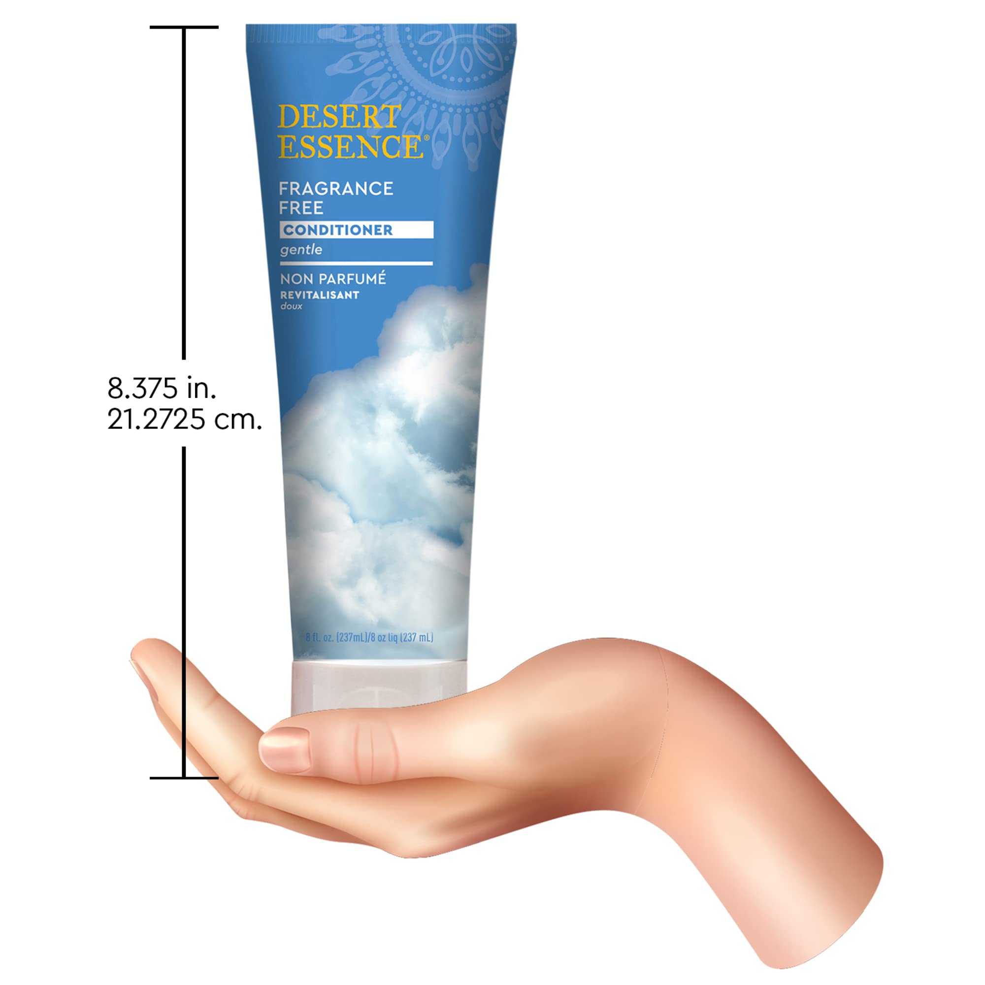 Desert Essence Fragrance Free Conditioner - Pure & Natural Hair Care - 8 Fl Oz (Pack of 2) - Gloss, Shine, Smooth & Soften Hair - No Oil Residue - Enriched with Antioxidants, Green Tea, Jojoba Oil & Vitamin B5 - Perfect for Daily Hair Hydration & Repair - Ideal for Sensitive Scalp & All Hair Types