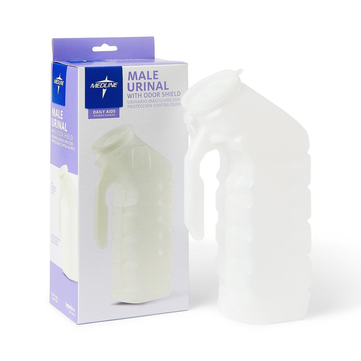 Portable Male Urinal for Men - Travel & Bedside Convenience - Disposable & Reusable Options - Ideal for Hospitals, Travel & Home Care