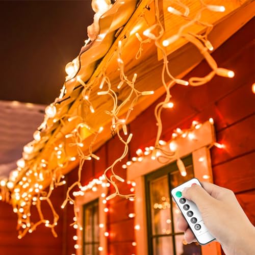 400 LED Icicle Lights (Warm White)
