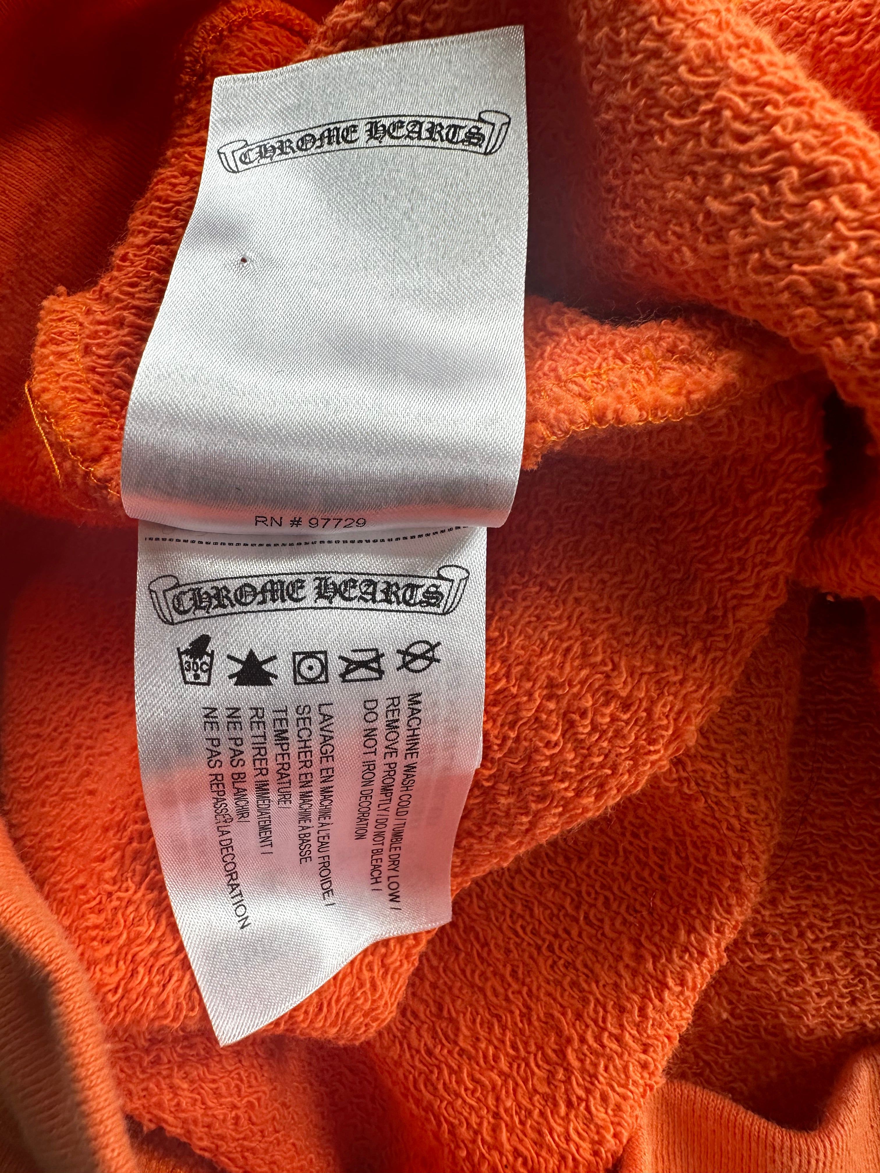 Chrome Hearts Orange & Black Dagger Logo Hoodie - Stylish Streetwear for Men & Women | Perfect for Casual Outfits, Urban Fashion & Hip-Hop Style
