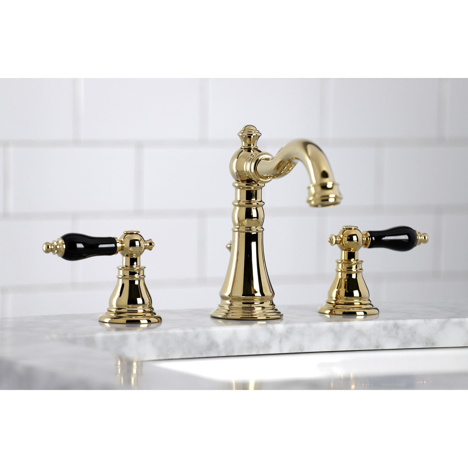 Duchess Two-Handle 3-Hole Widespread Bathroom Faucet with Pop-Up Drain - Elegant Deck Mount Sink Faucet for Bathroom Vanity, Perfect for Modern Home Renovation & Luxury Bathroom Upgrade