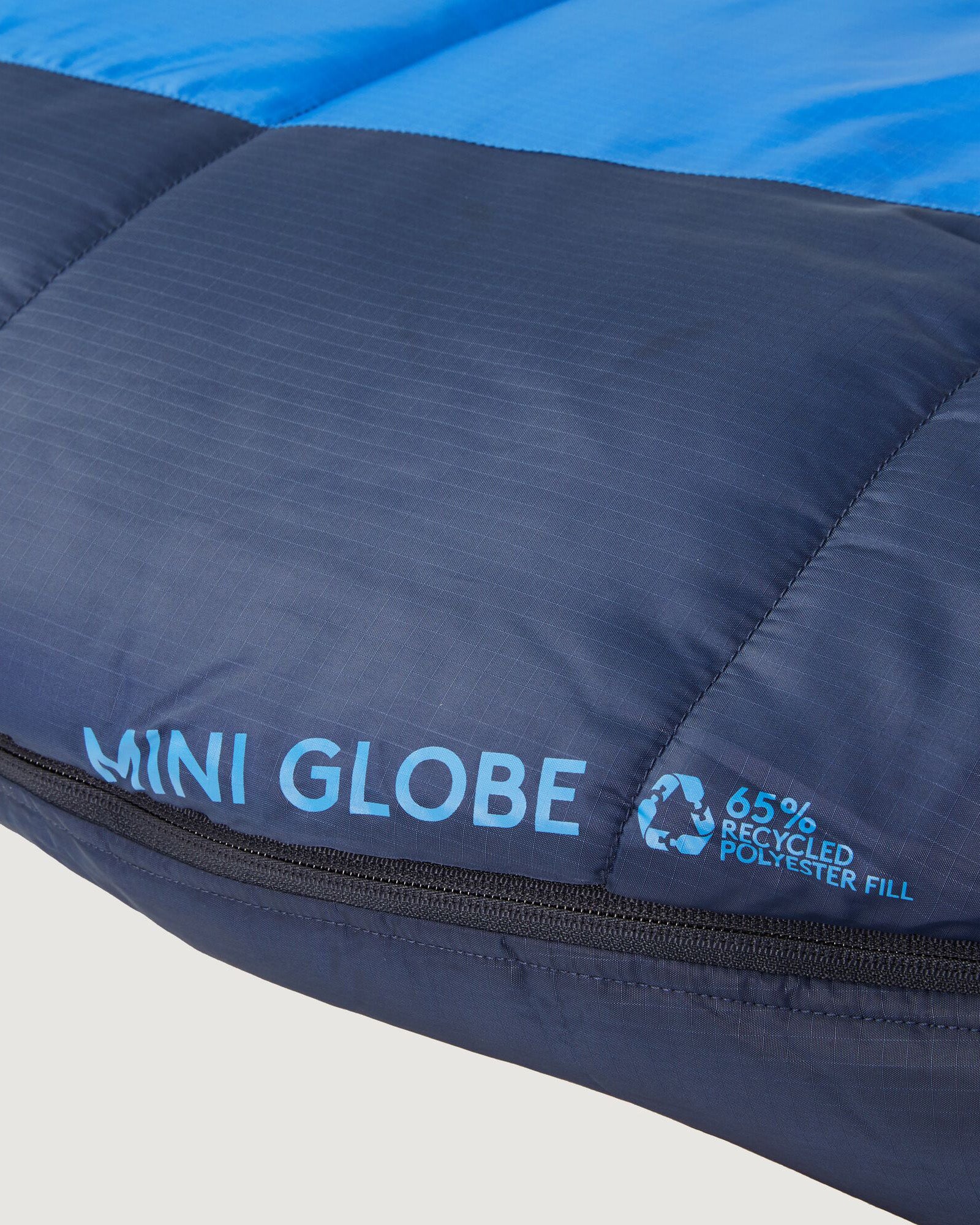 Kids' Mini Globe Sleeping Bag - Azure & Dark Blue - Perfect for Camping, Sleepovers & Indoor Adventures