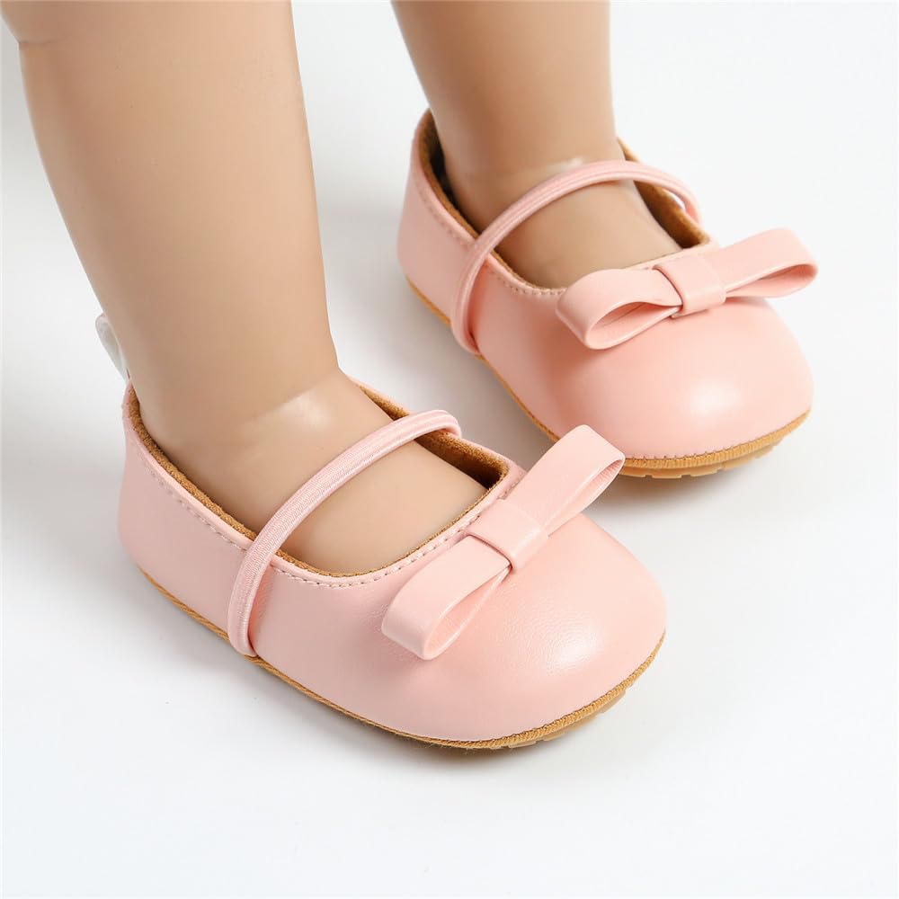 Baby Girl Soft Sole Mary Jane Shoes - Infant Toddler Walking Flat Shoes for Prewalkers & Weddings | Comfortable Crib Shoes for First Steps & Special Occasions
