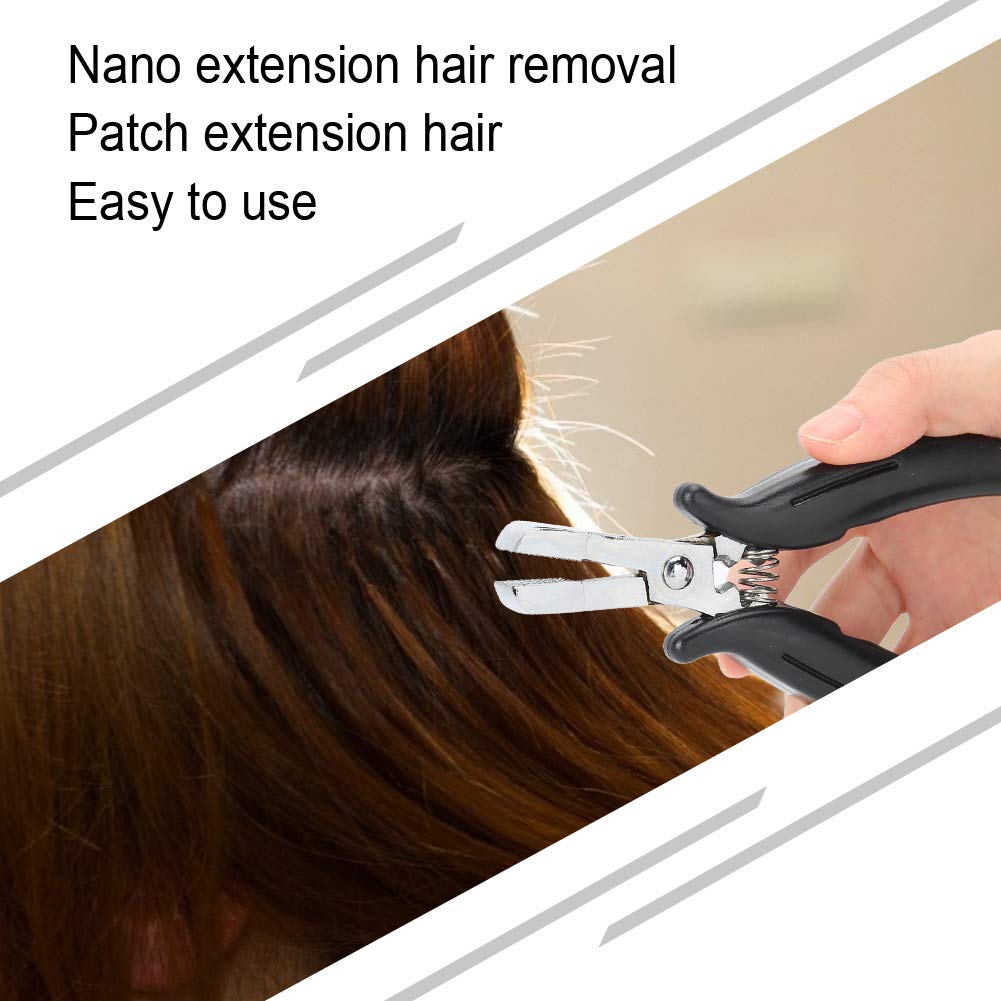 Professional Hair Extension Pliers for Micro Rings Beads - Black Hair Extension Tool for Seamless Micro Ring Installation | Perfect for Salons, DIY Hair Extensions & Styling at Home