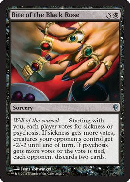 Magic The Gathering - Bite of The Black Rose - Conspiracy Expansion Card | MTG Collectible Trading Card Game for Players & Collectors | Perfect for Commander, Standard, and Casual Play