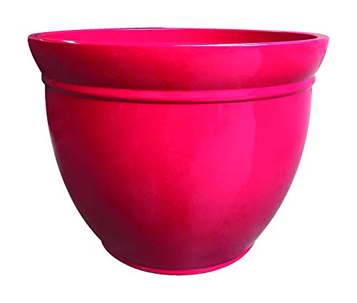 Southern Patio 7623291 12.83 x 17.5 Inch Kittredge Resin Traditional Flower Pot Planter - Set of 6, Classic Red - Perfect for Indoor/Outdoor Garden Decor, Patio, Deck & Home Planting