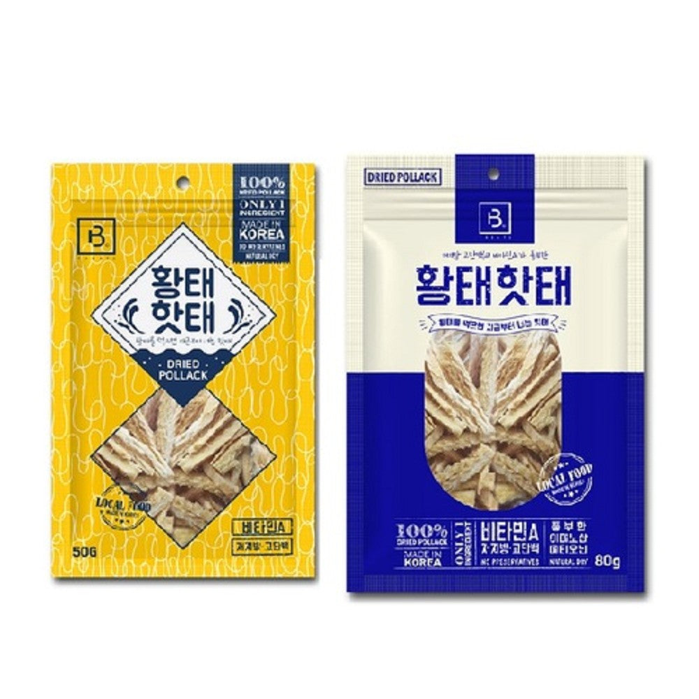 Premium 100% Dried Pollack Fish Treats for Dogs & Cats - Natural, High-Protein Snack for Training & Dental Health | Perfect for Small, Medium & Large Breeds