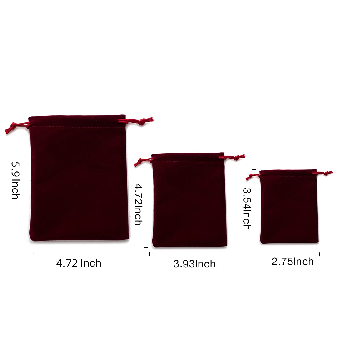 50Pcs Velvet Jewelry Drawstring Bags - 4.0x4.8 Inch Luxury Gift Pouches for Wedding Favors, Party Favors, Christmas Candy & Jewelry Storage - Perfect for Bridesmaid Gifts, Holiday Treats & Small Item Organization