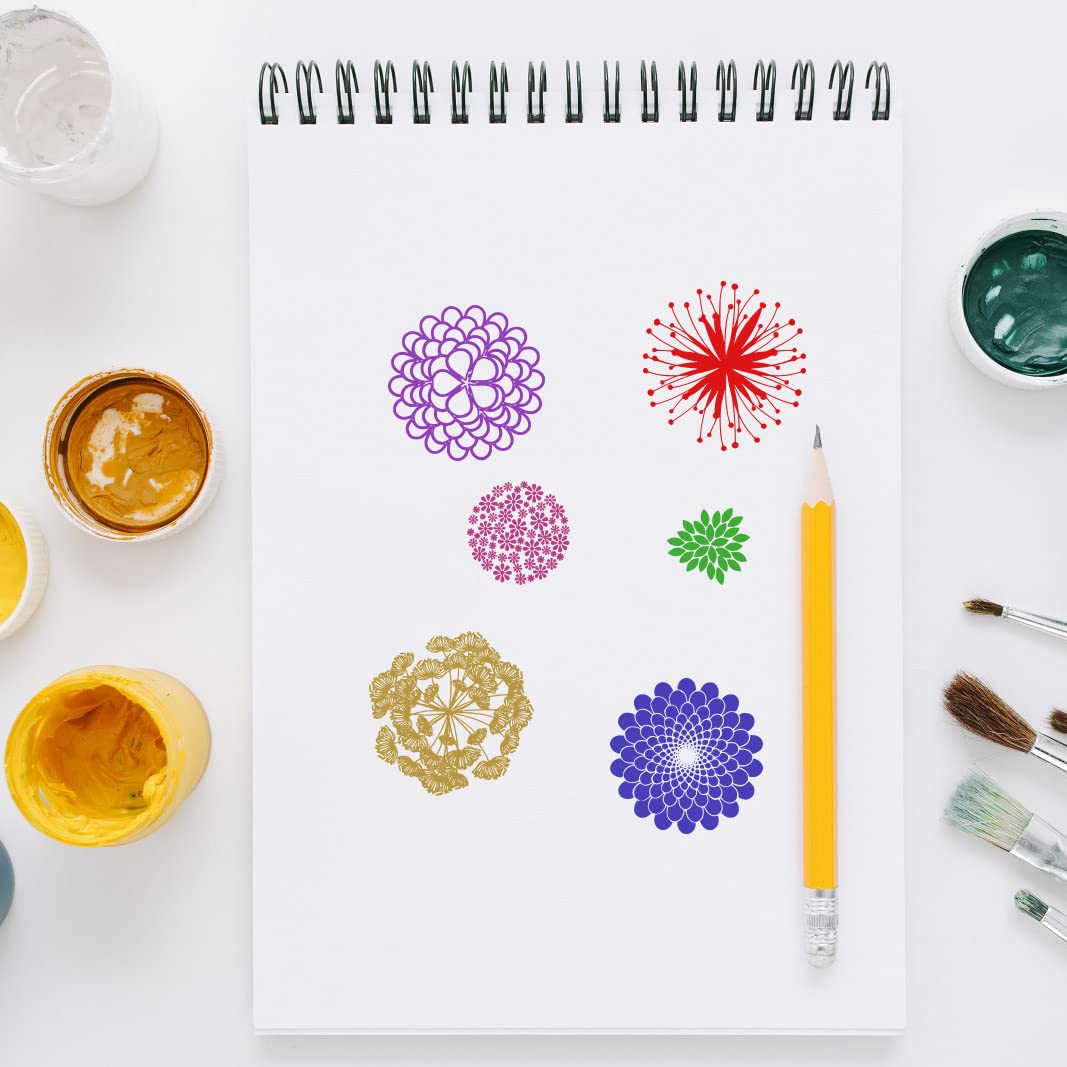 ALIBBON 18Pcs Small Flower Clear Stamps Set - Spring Summer Dandelion Transparent Silicone Rubber Stamps for Card Making, DIY Scrapbooking, Photo Album Decorations - Perfect for Handmade Greeting Cards, Journaling, and Craft Projects