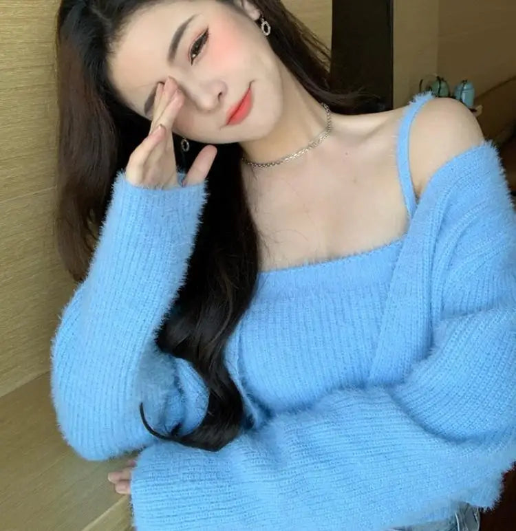 Soft & Cozy Women's Knitted Sweater - Warm Winter Pullover for Casual Outfits & Layering