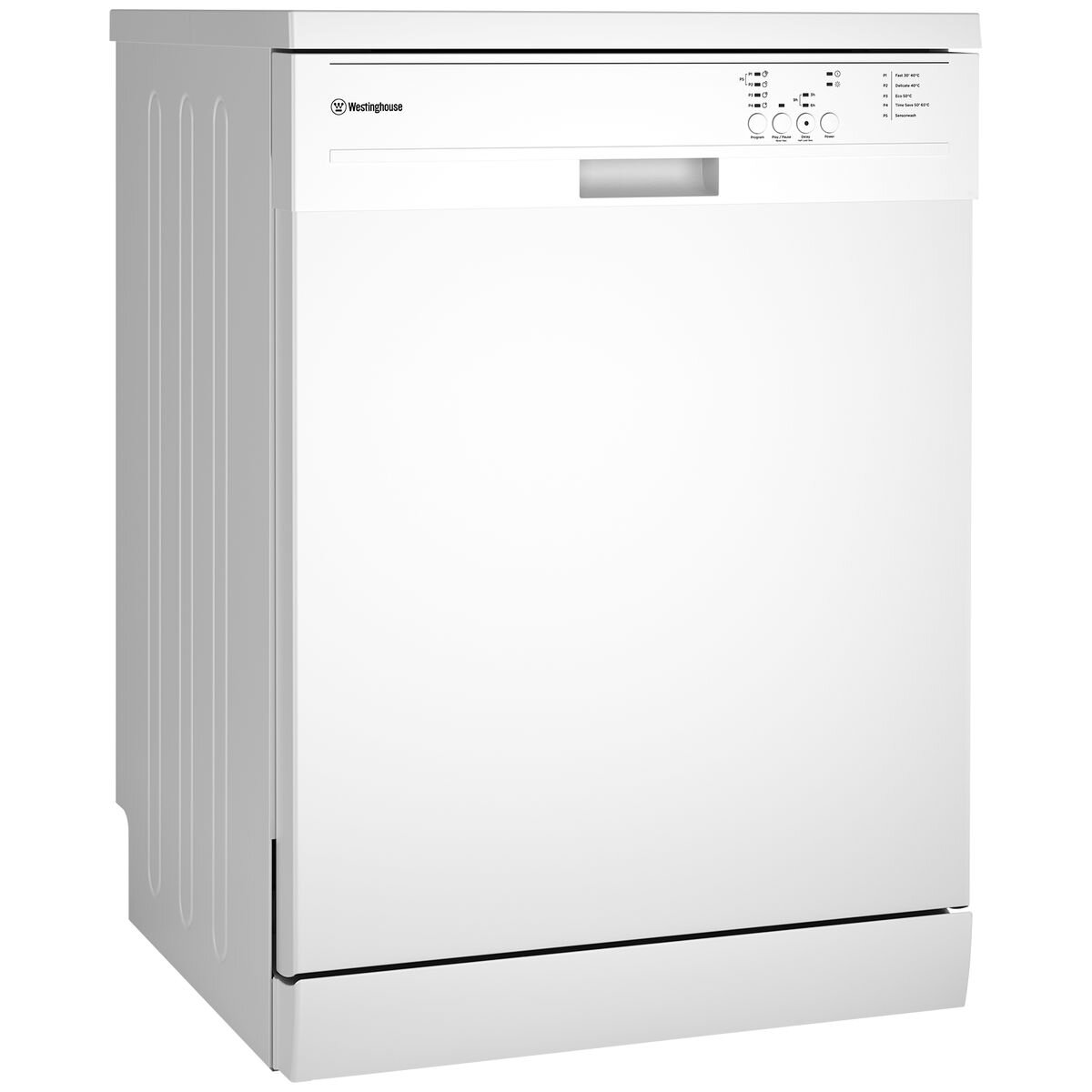 Westinghouse WSF6602WB Freestanding Dishwasher with Sensor Wash - White | Energy Efficient, Quiet Operation for Modern Kitchens