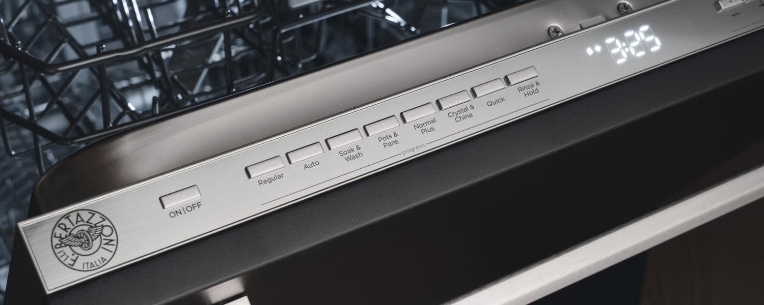Bertazzoni DW24T3IPT 24 Inch Built-In Dishwasher - Panel Ready, 16 Place Settings, Ultra Quiet 39 dB, 8 Wash Cycles - Perfect for Open Kitchen Designs and Modern Homes
