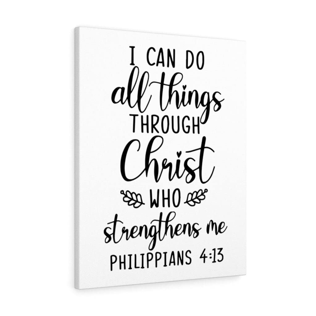 Philippians 4:13 Christian Wall Art - Bible Verse Print Ready to Hang - Inspirational Scripture Decor for Home, Office & Church - Perfect Gift for Faith-Based Occasions