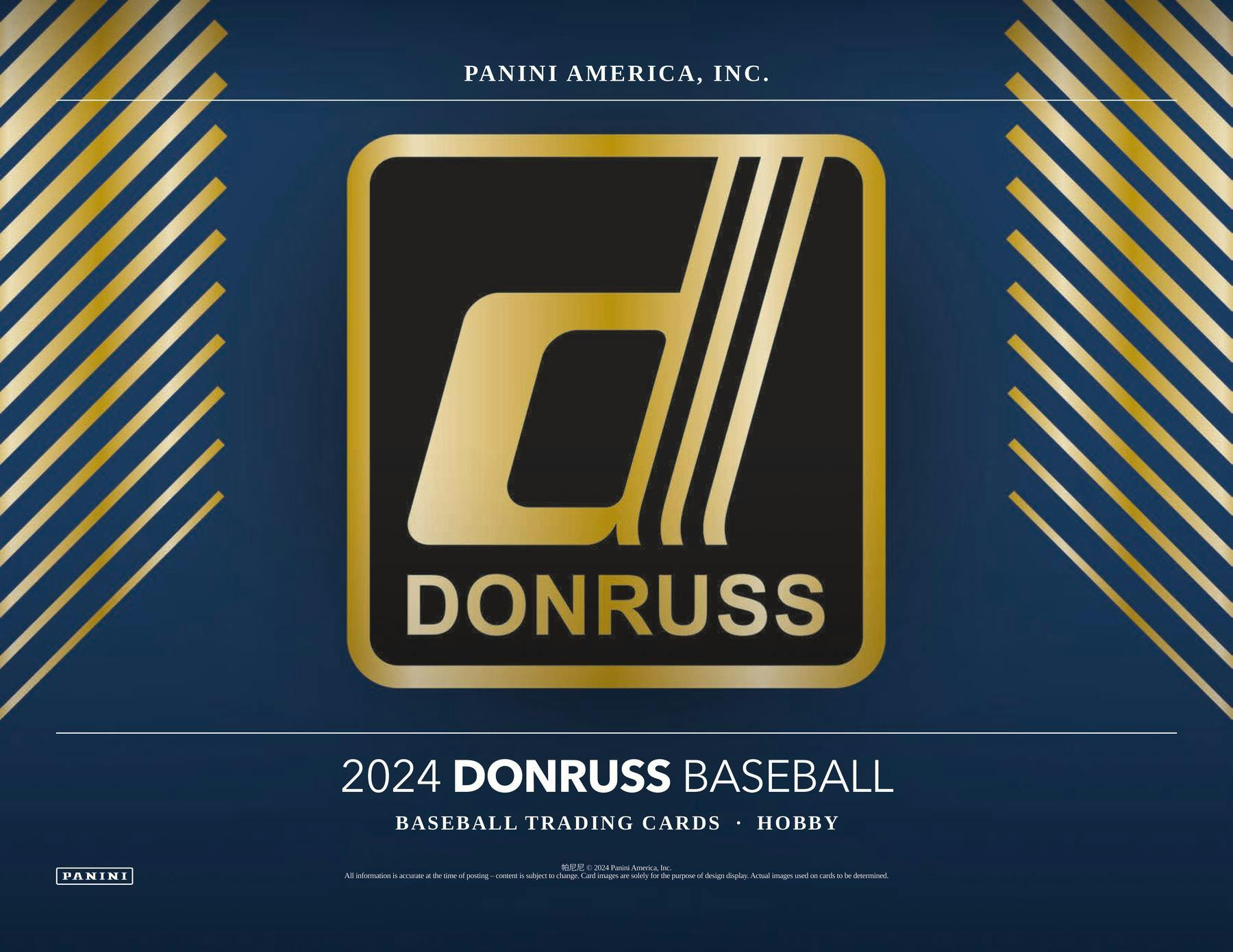2024 Panini Donruss Baseball Hobby Box - 24 Packs with Exclusive Rookie Cards & Inserts - Perfect for Collectors, Fantasy Sports & Game Day Trading