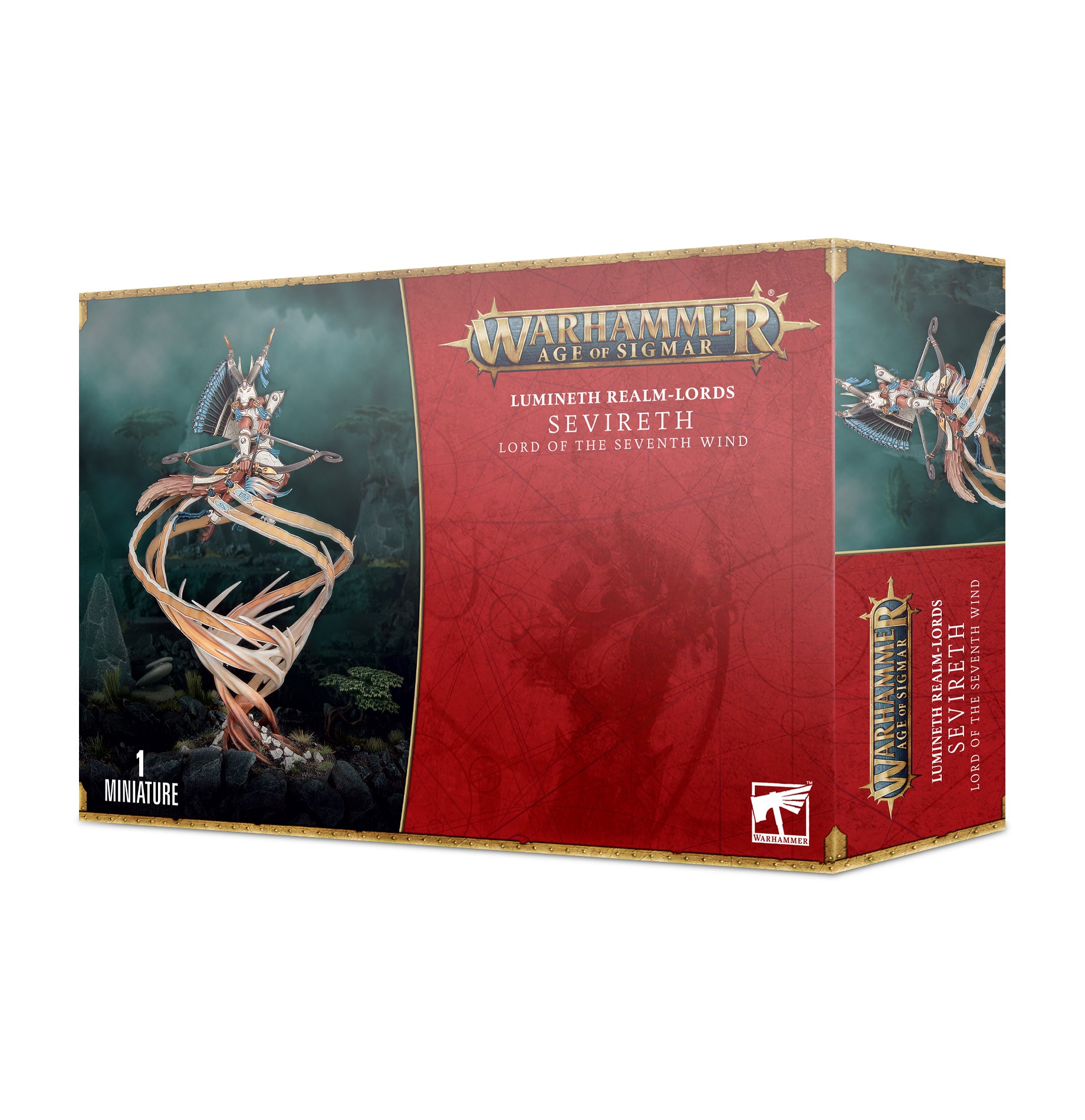 Age of Sigmar Lumineth Realm Lords: Sevireth Lord of the Seventh Wind Miniature - High Elf Fantasy Wargaming Model for Tabletop Battles & Collectors