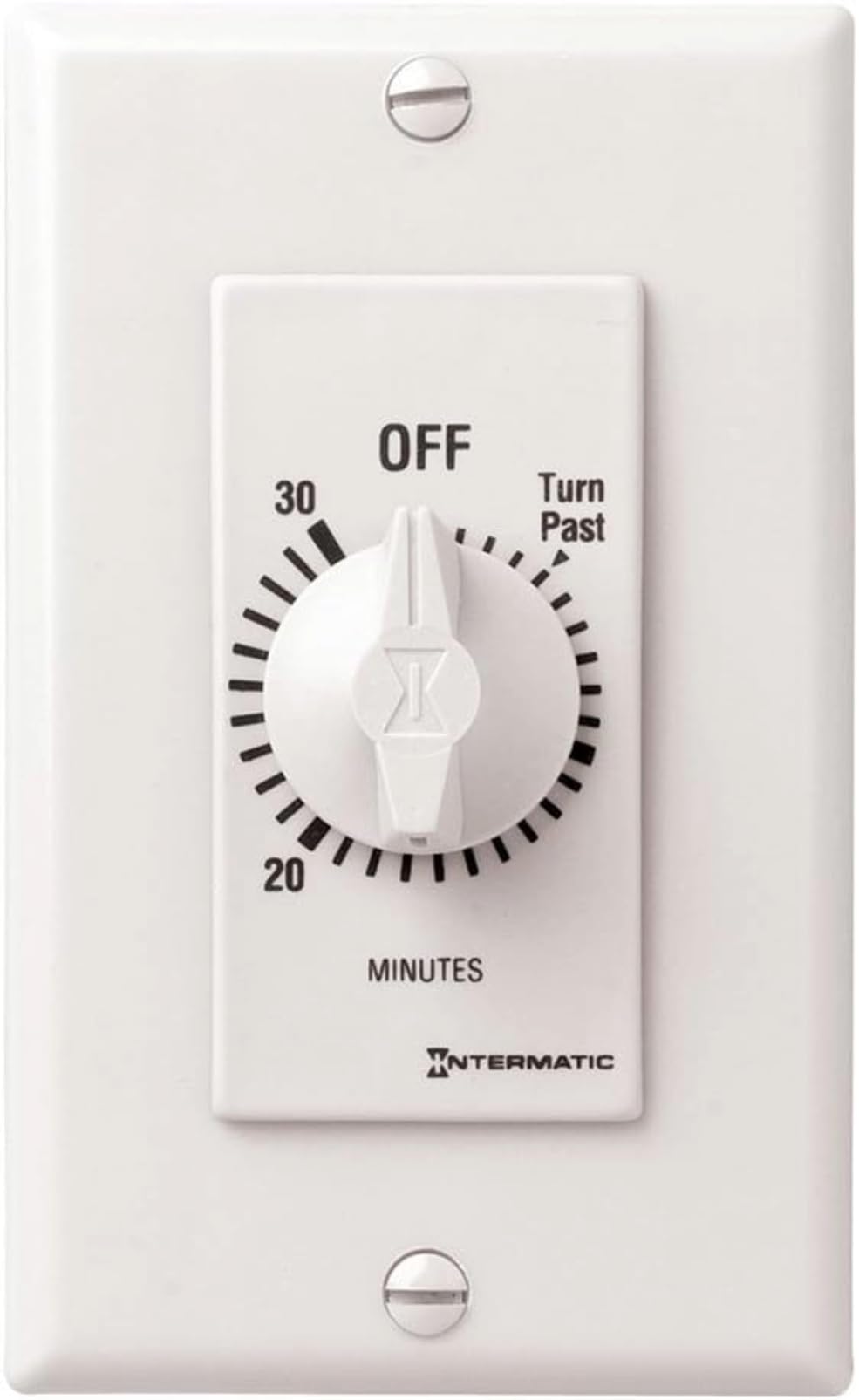 Intermatic SW30MWK 30-Minute Spring Wound Timer - White Mechanical Timer for Lights & Appliances - Energy Saving & Easy Installation - Perfect for Home, Office & Outdoor Use