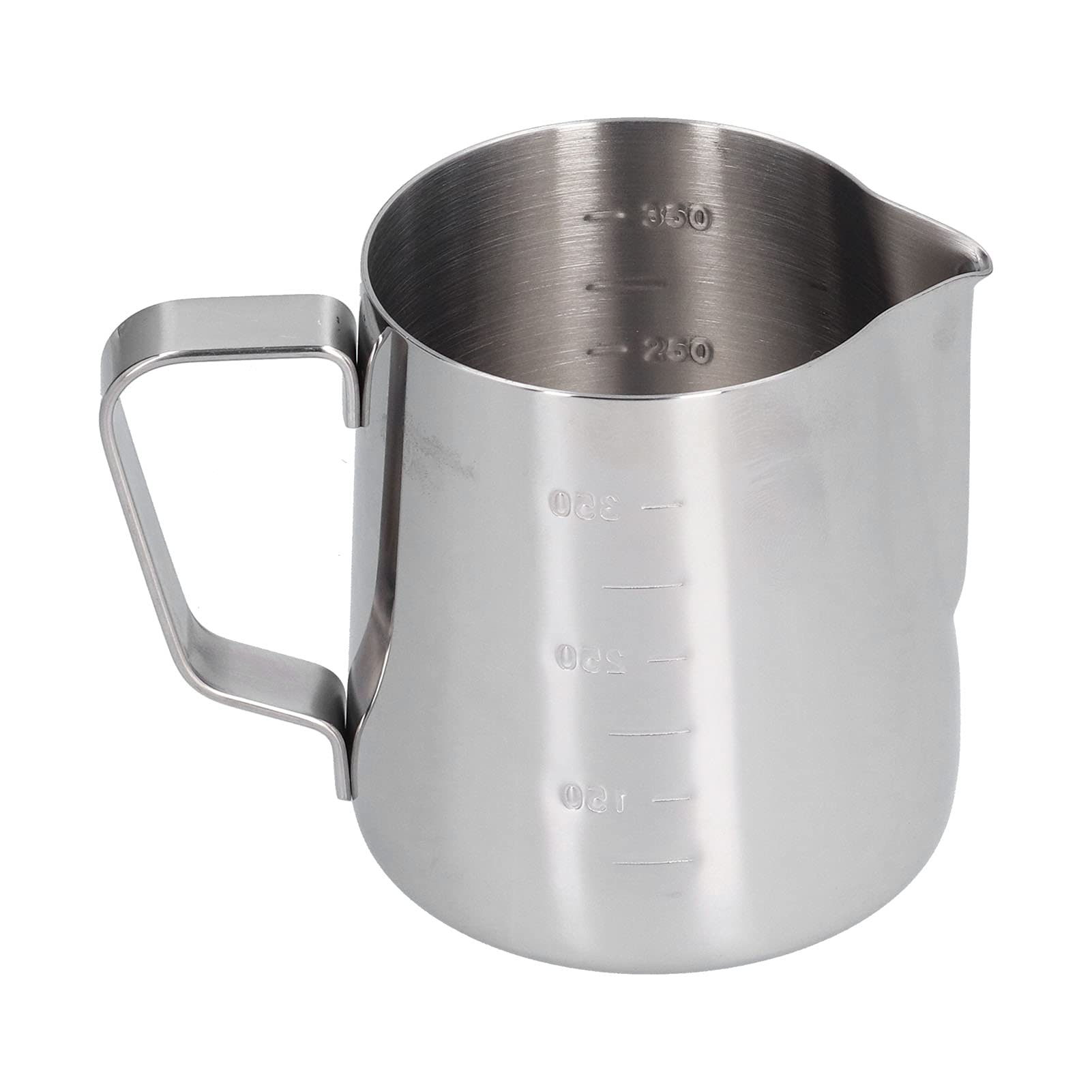 Stainless Steel Coffee Frothing Pitcher with Non-Drip Spout & Measurement Scale - Barista-Grade Milk Frother for Latte Art, Perfect for Home & Coffee Shop Use