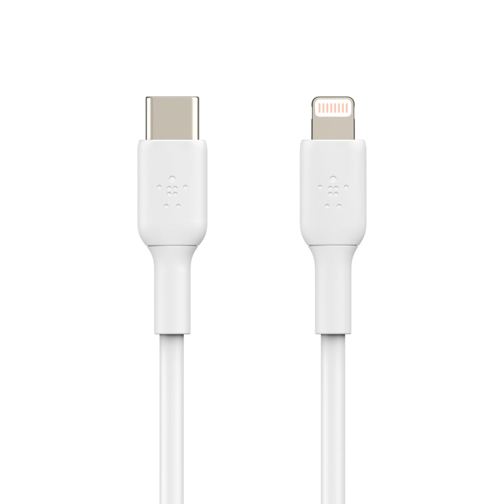 Belkin 1M Lightning to USB-C Cable MFI Certified Fast Charging & Data Sync for iPhone iPad - Perfect for Home, Office & Travel (White, CAA003BT1MWH)